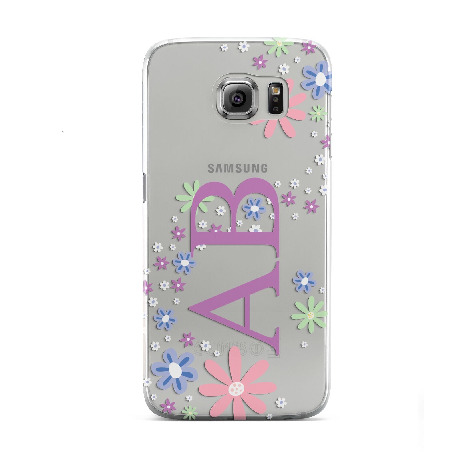 Personalised Floral Initials Samsung Galaxy S6 Case