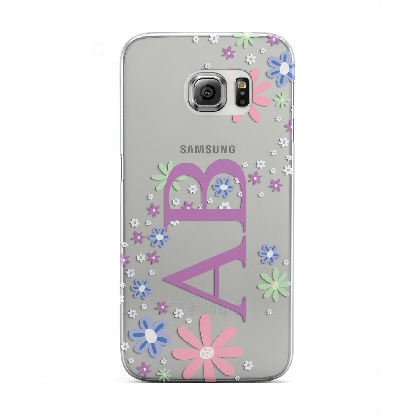 Personalised Floral Initials Samsung Galaxy S6 Edge Case