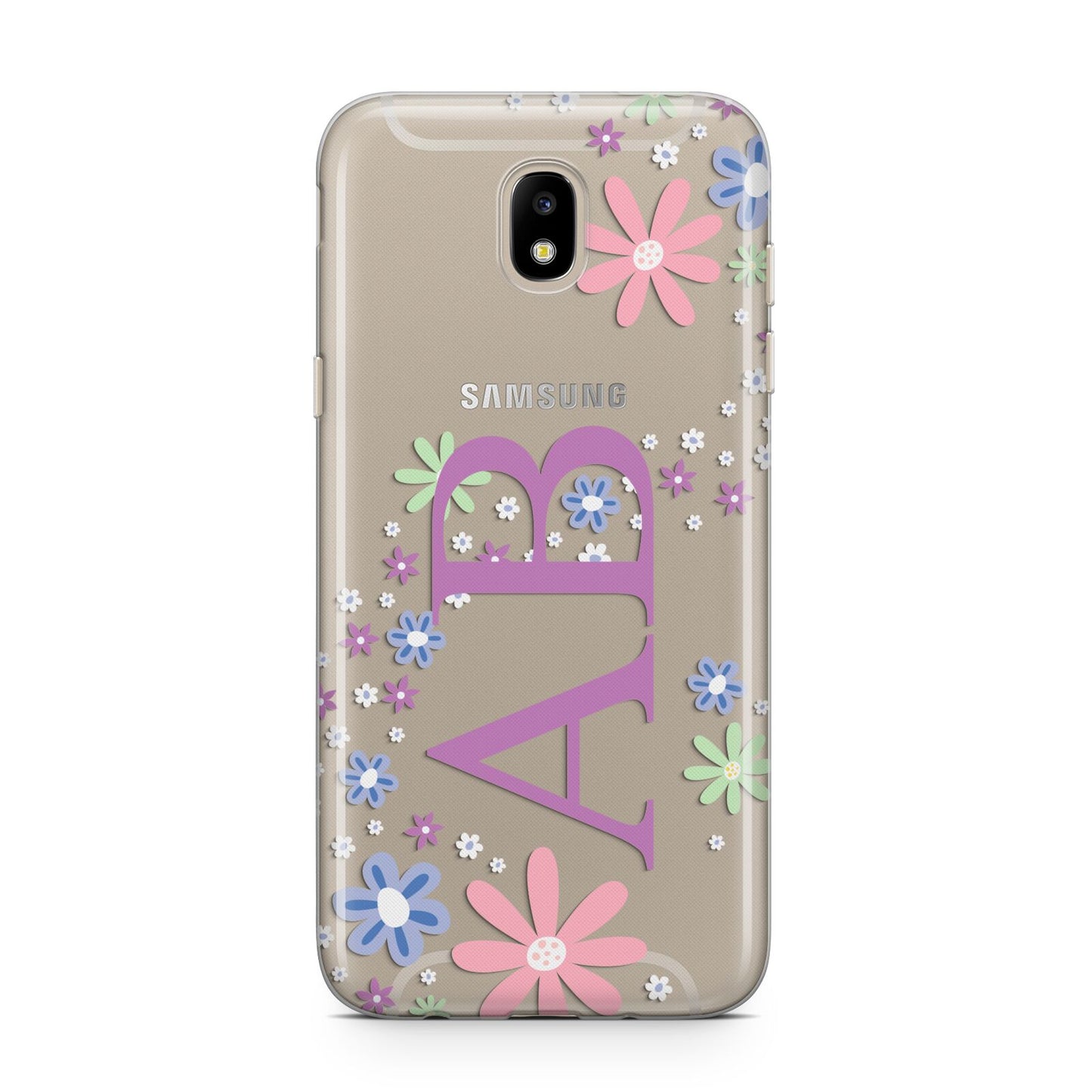 Personalised Floral Initials Samsung J5 2017 Case