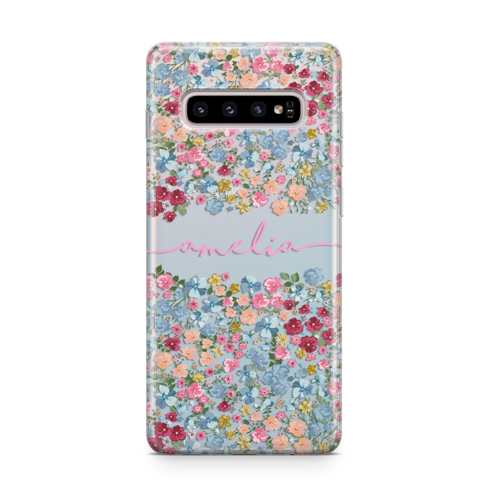 Personalised Floral Meadow Samsung Galaxy S10 Plus Case