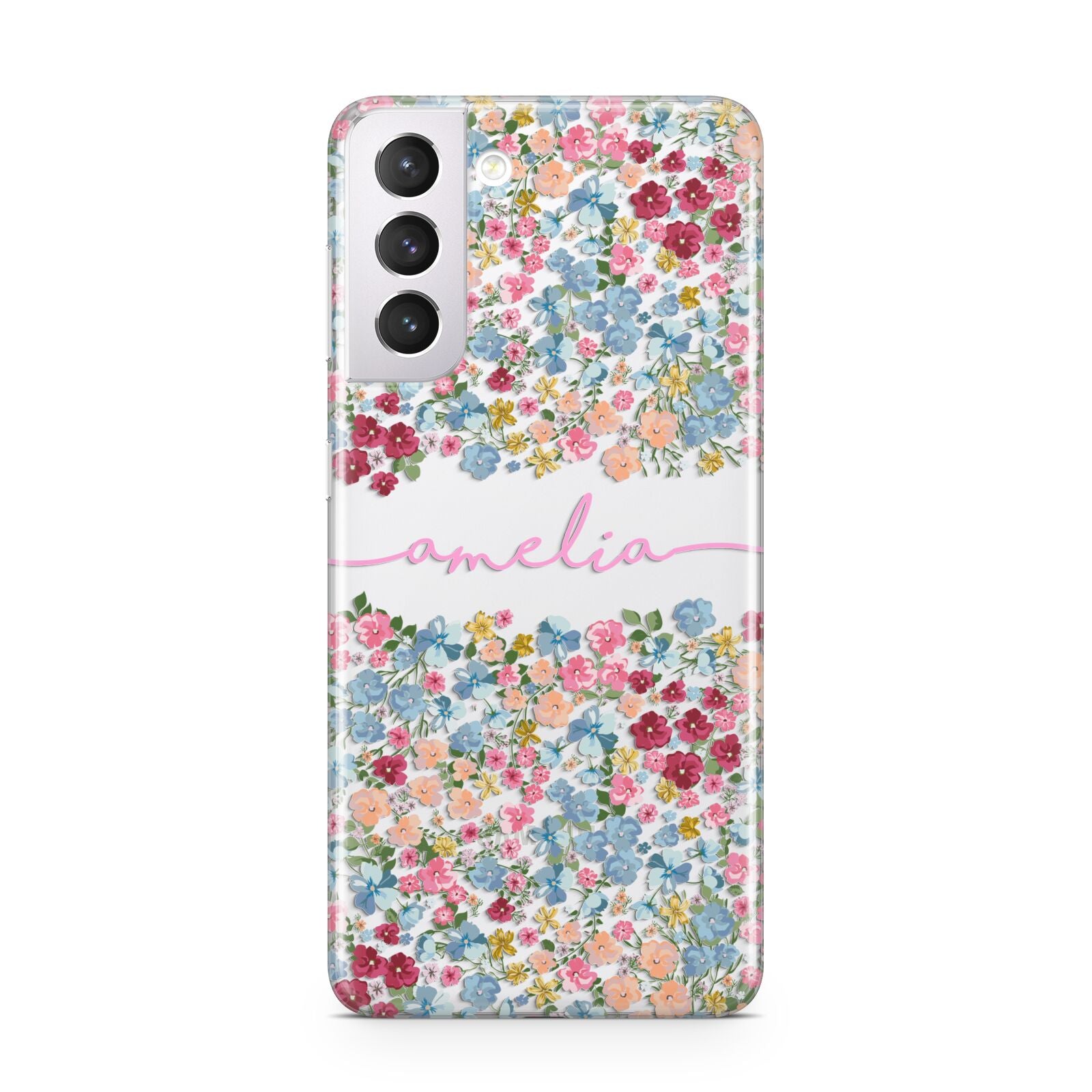 Personalised Floral Meadow Samsung S21 Case