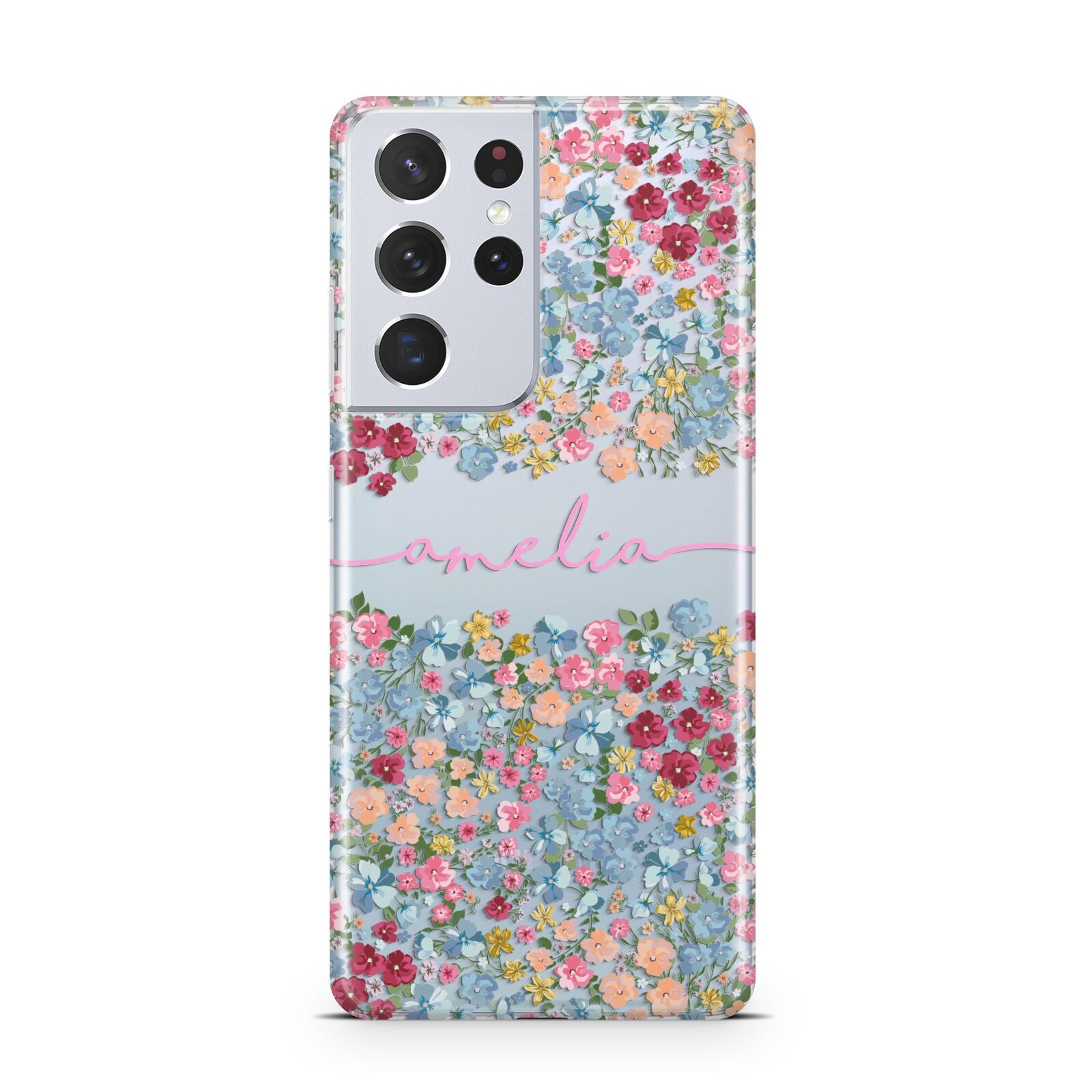 Personalised Floral Meadow Samsung S21 Ultra Case