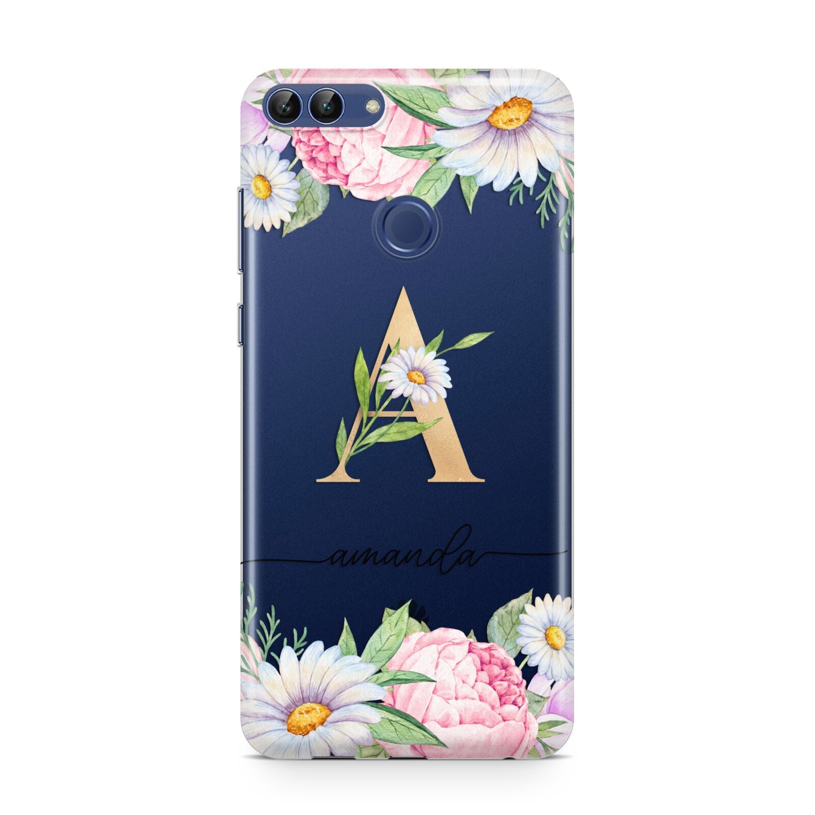 Personalised Floral Monogram Huawei P Smart Case