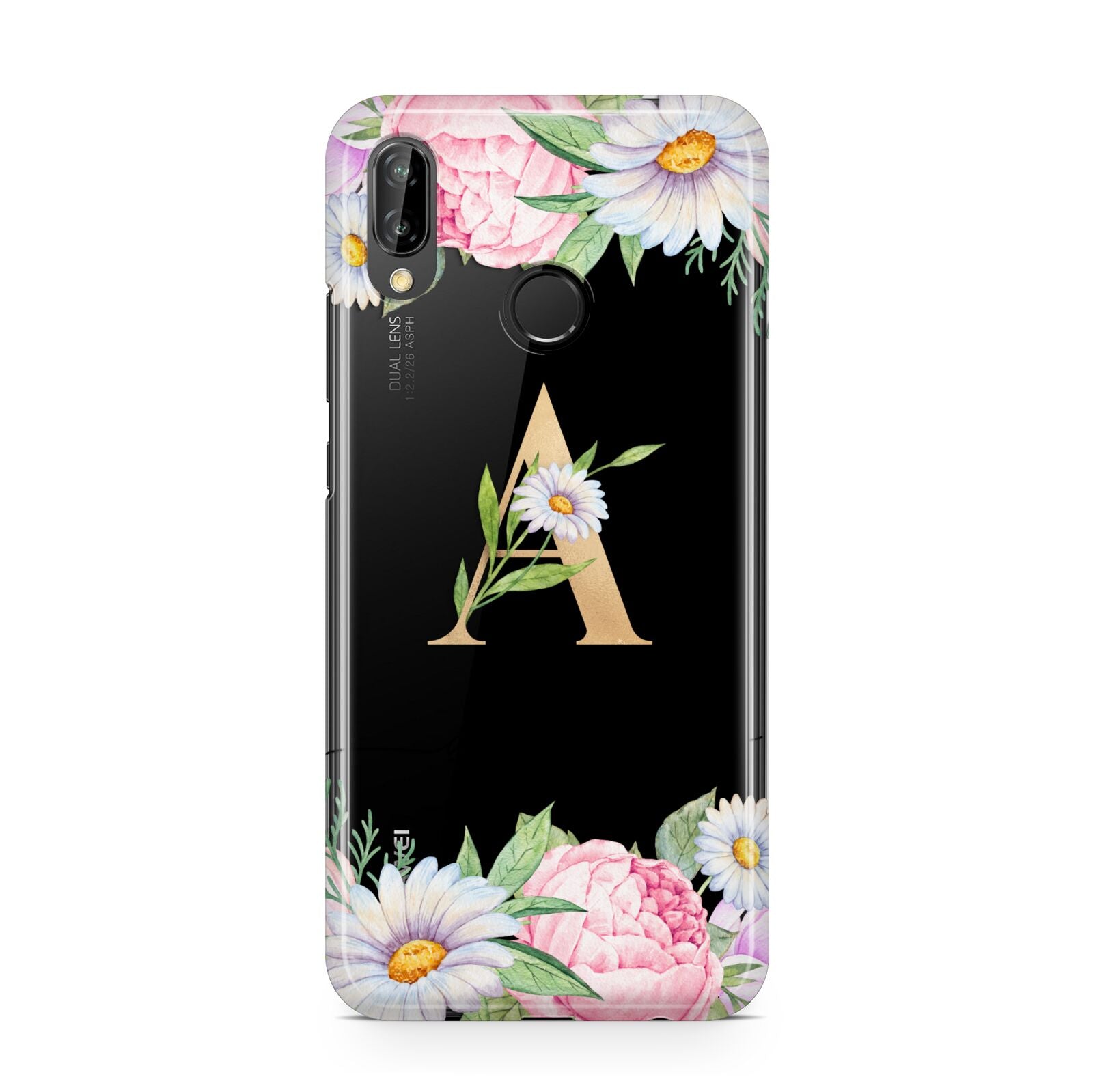 Personalised Floral Monogram Huawei P20 Lite Phone Case