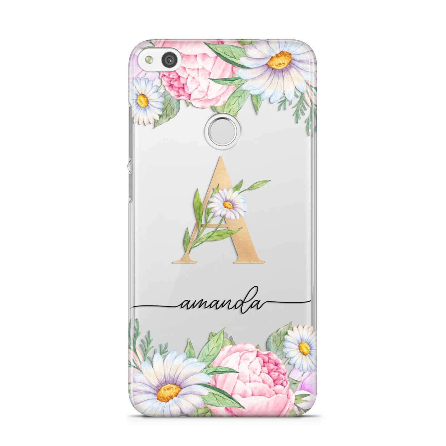 Personalised Floral Monogram Huawei P8 Lite Case