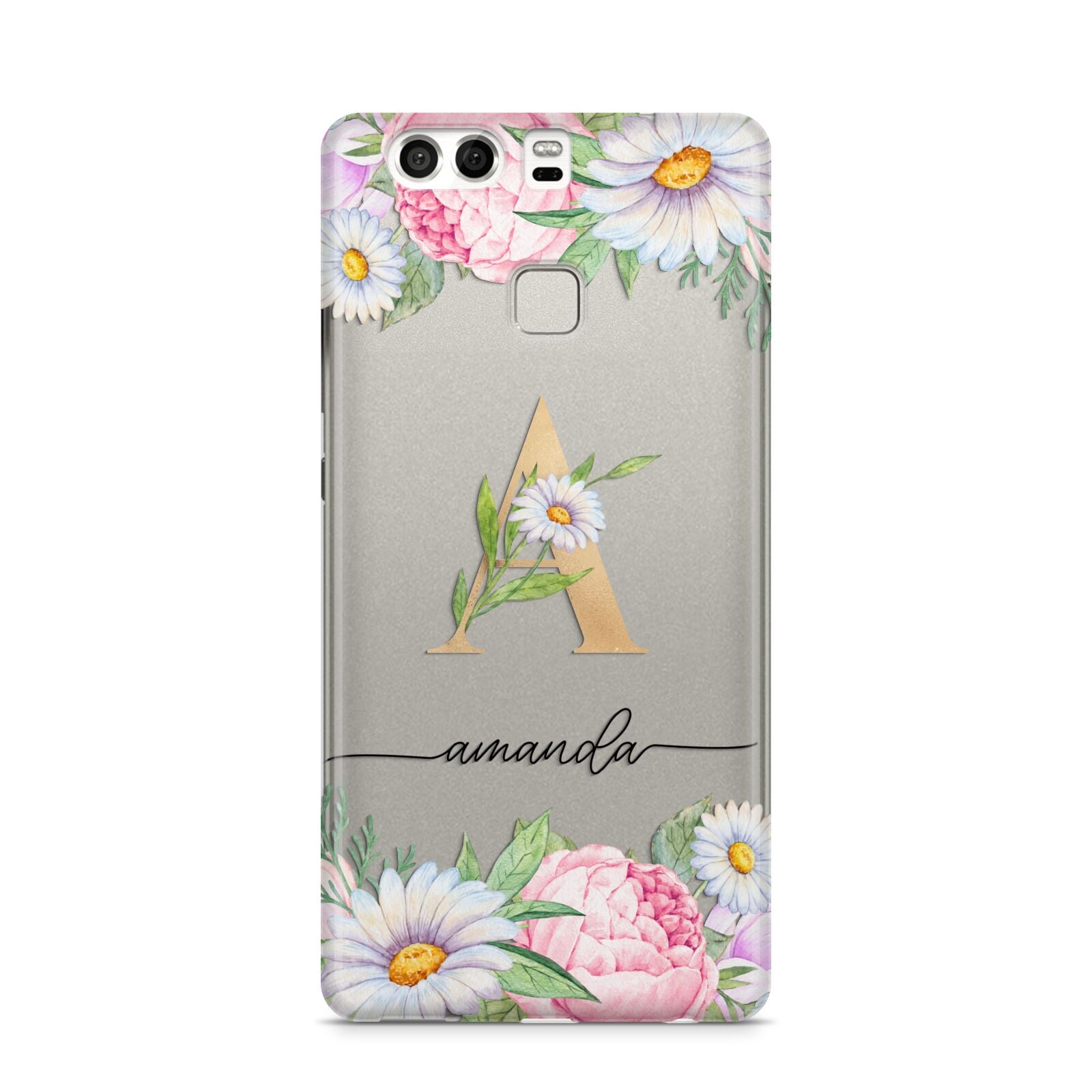 Personalised Floral Monogram Huawei P9 Case