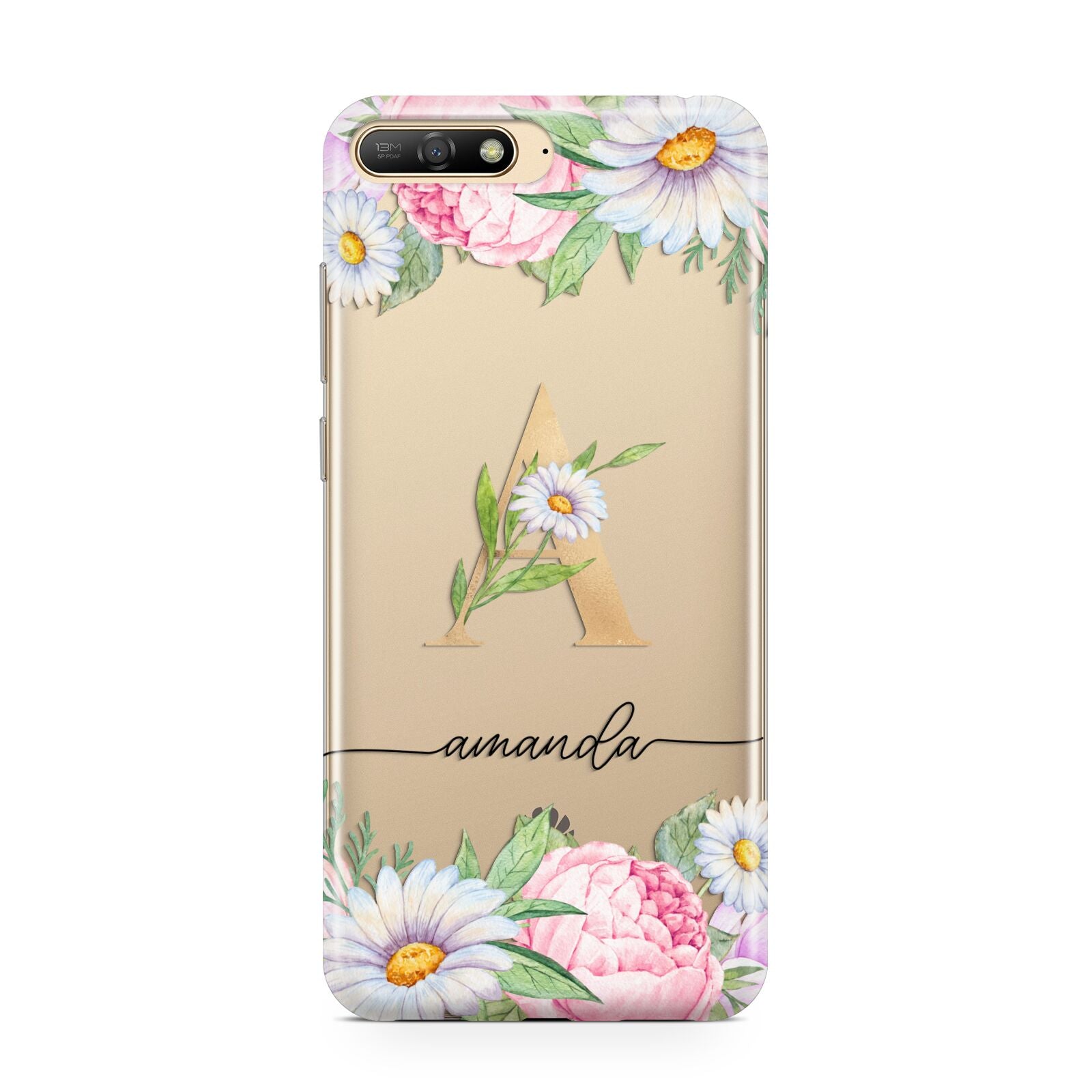 Personalised Floral Monogram Huawei Y6 2018