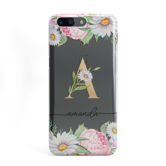 Personalised Floral Monogram OnePlus Case