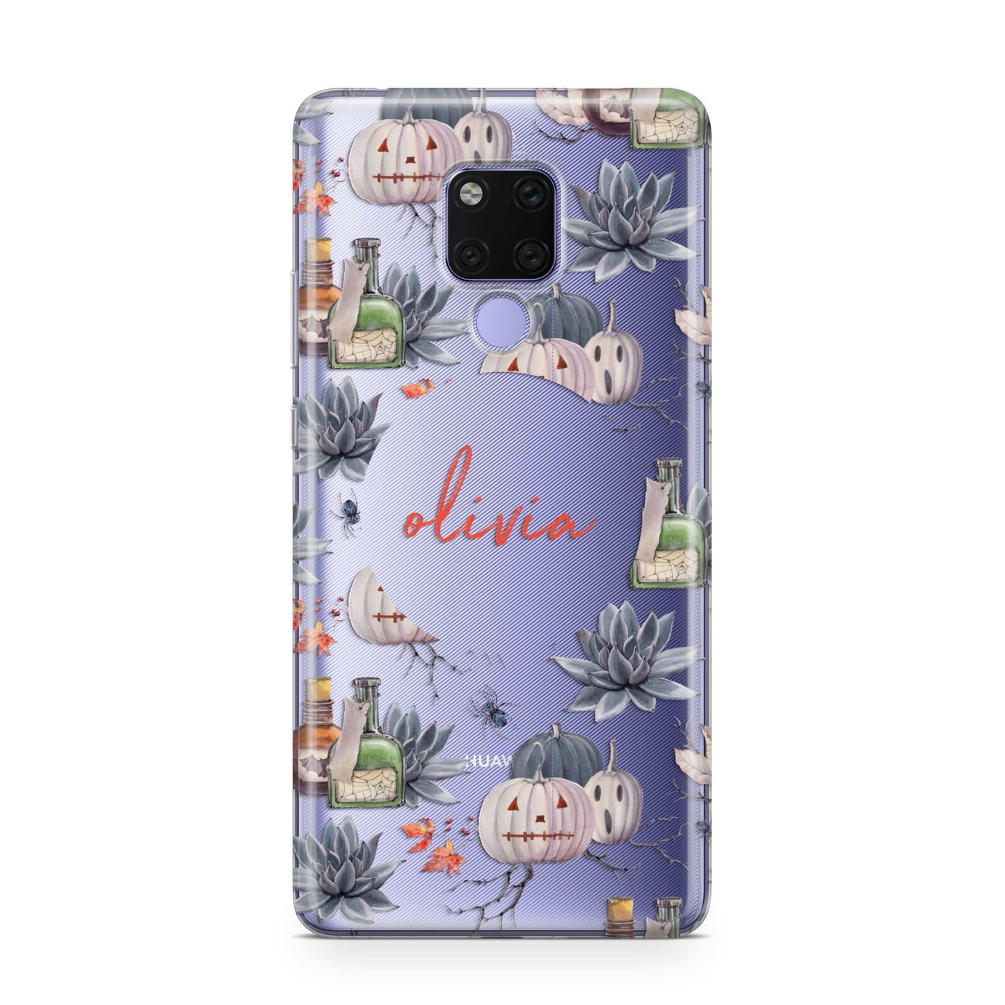 Personalised Floral Name Halloween Huawei Mate 20X Phone Case