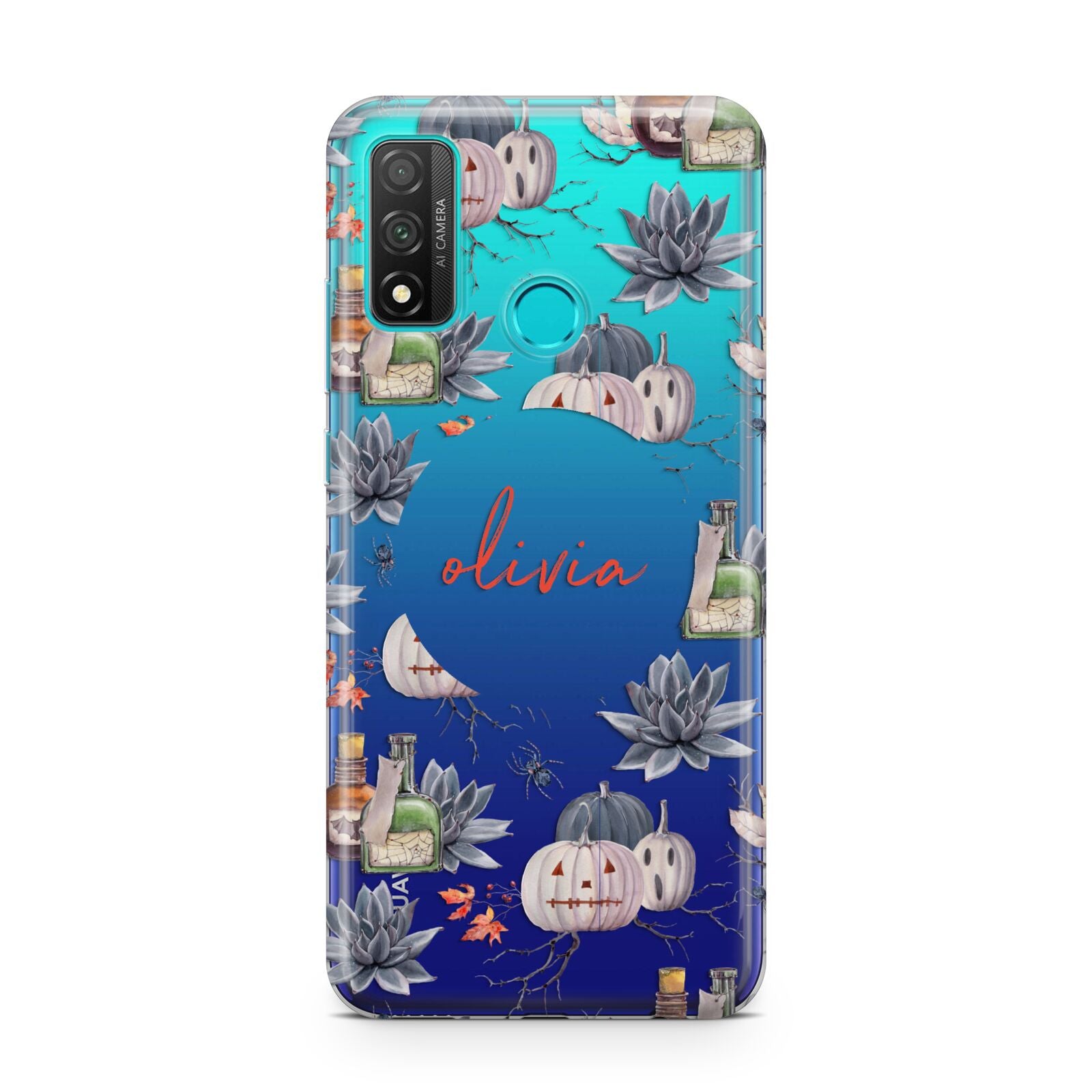 Personalised Floral Name Halloween Huawei P Smart 2020