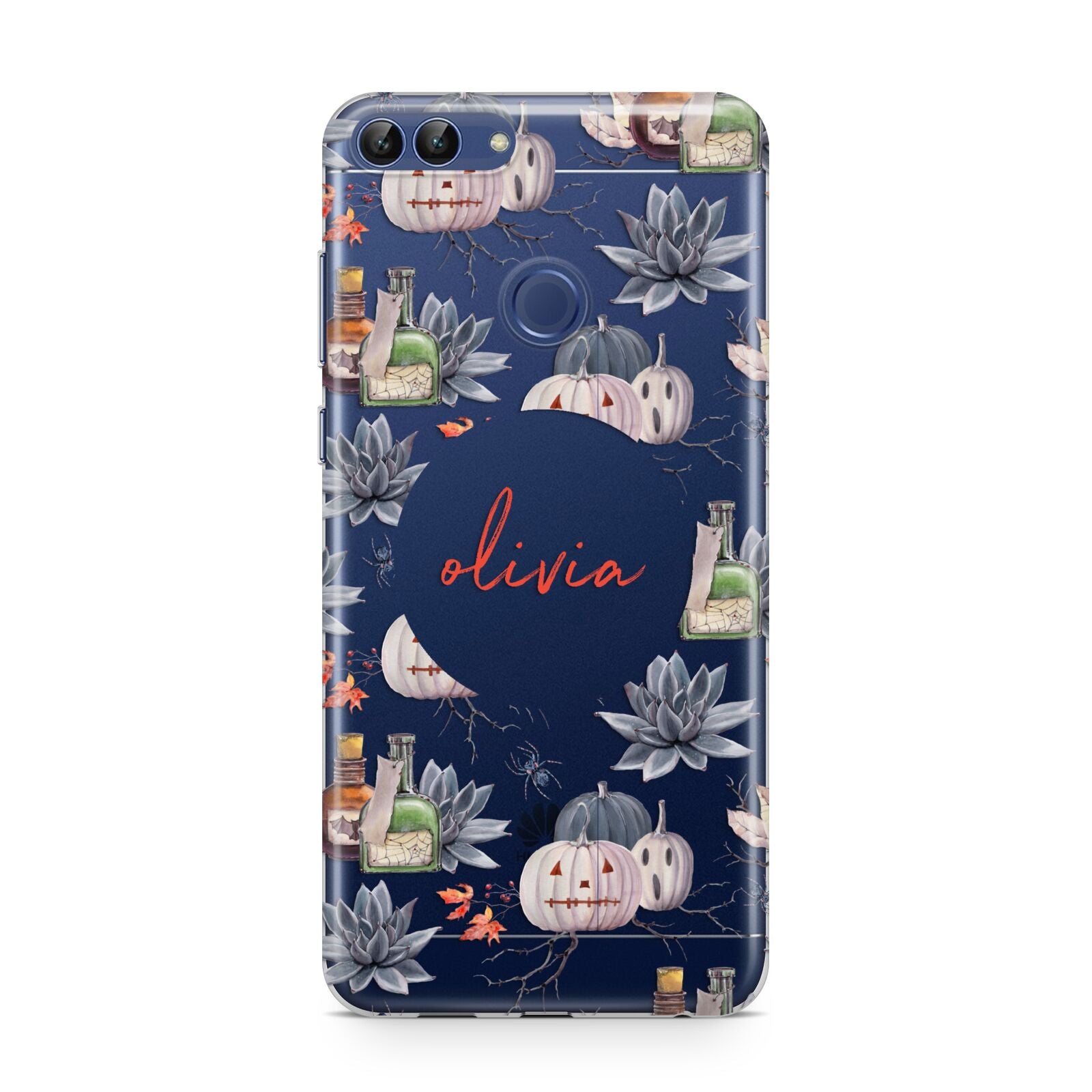 Personalised Floral Name Halloween Huawei P Smart Case