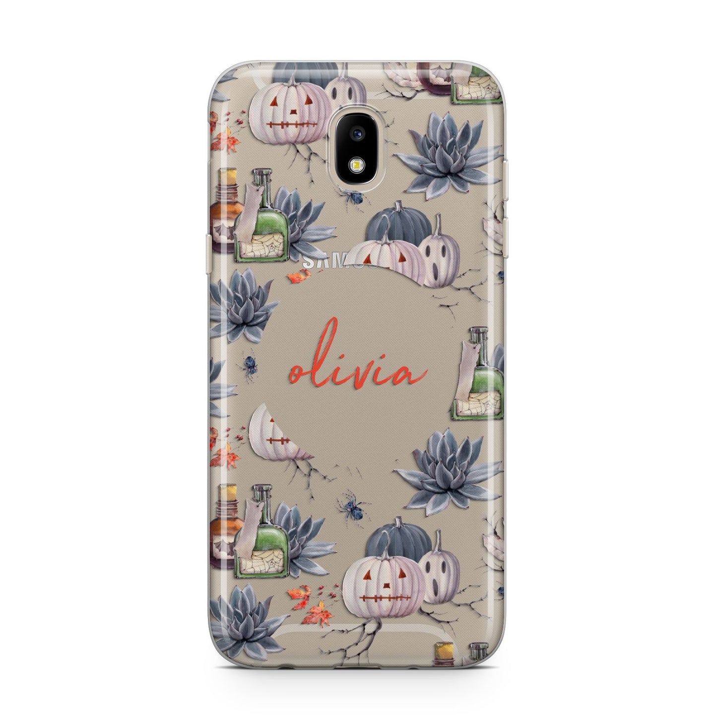 Personalised Floral Name Halloween Samsung J5 2017 Case