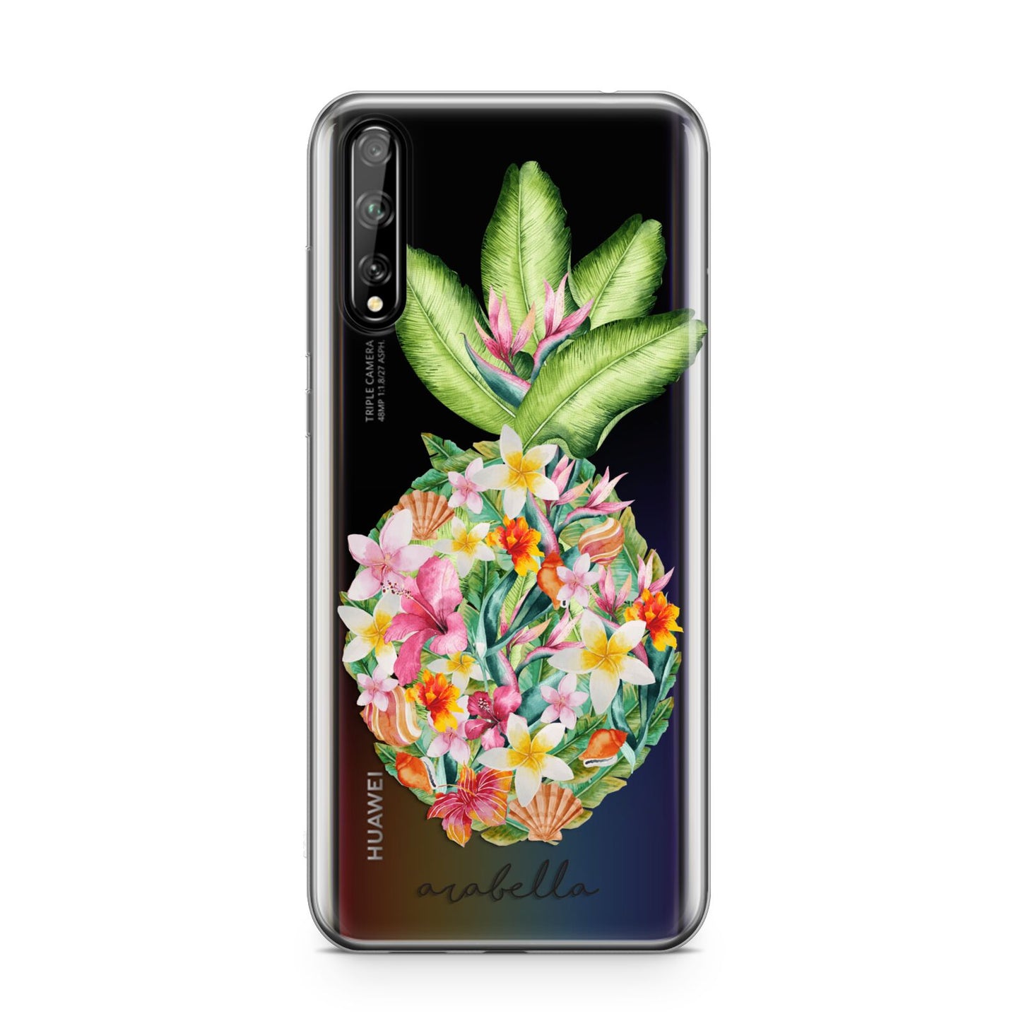 Personalised Floral Pineapple Huawei Enjoy 10s Phone Case