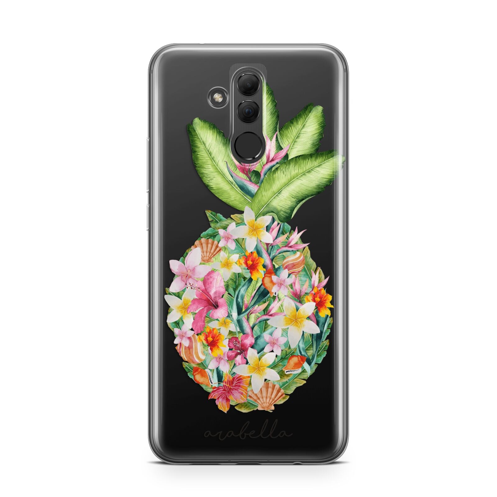 Personalised Floral Pineapple Huawei Mate 20 Lite