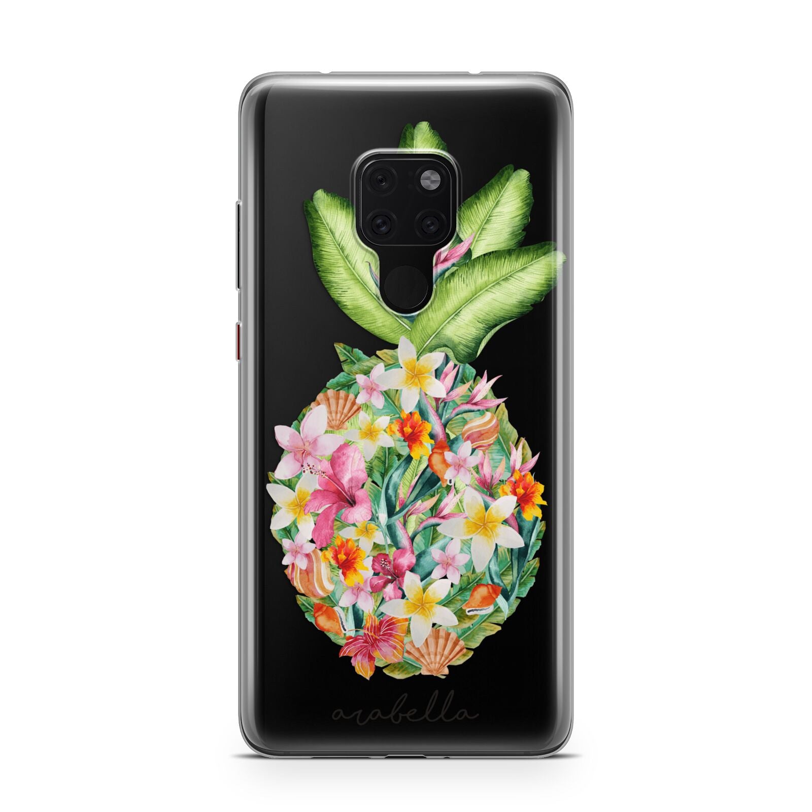 Personalised Floral Pineapple Huawei Mate 20 Phone Case