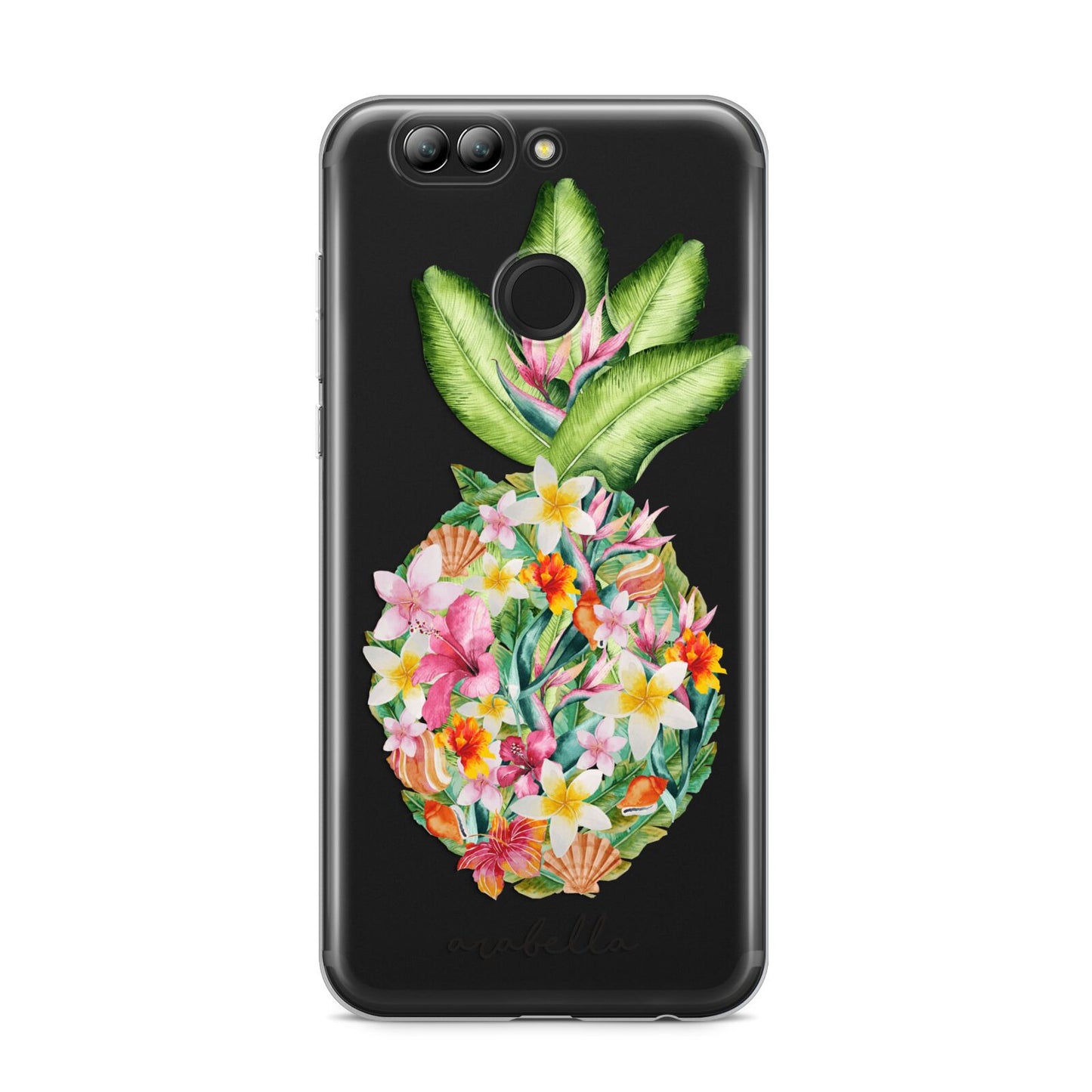 Personalised Floral Pineapple Huawei Nova 2s Phone Case