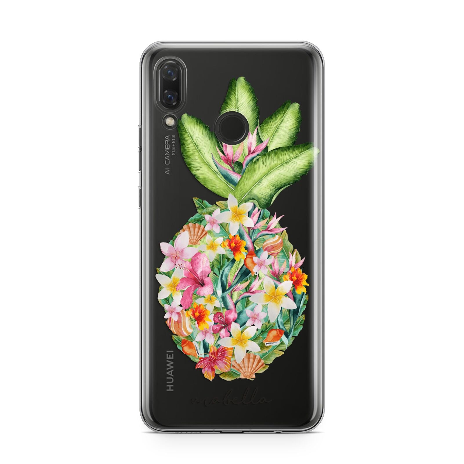 Personalised Floral Pineapple Huawei Nova 3 Phone Case