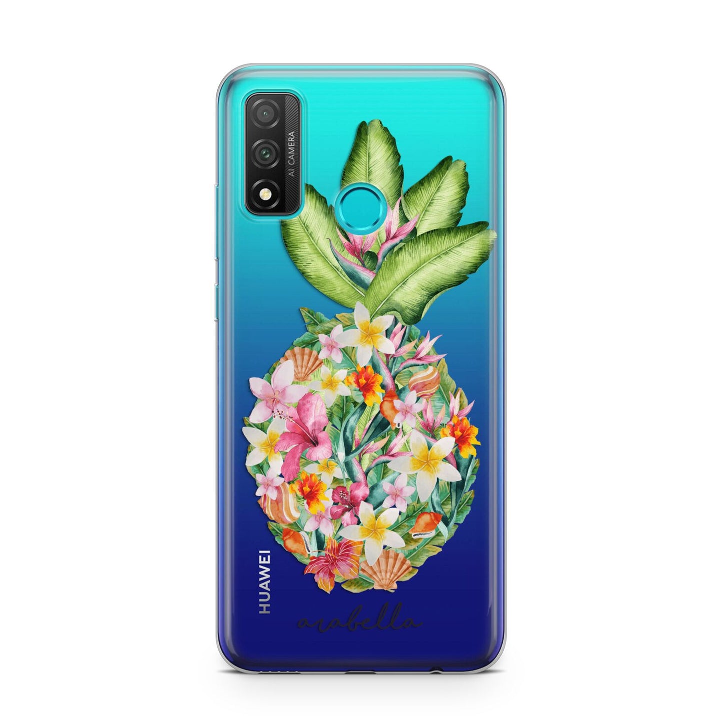 Personalised Floral Pineapple Huawei P Smart 2020