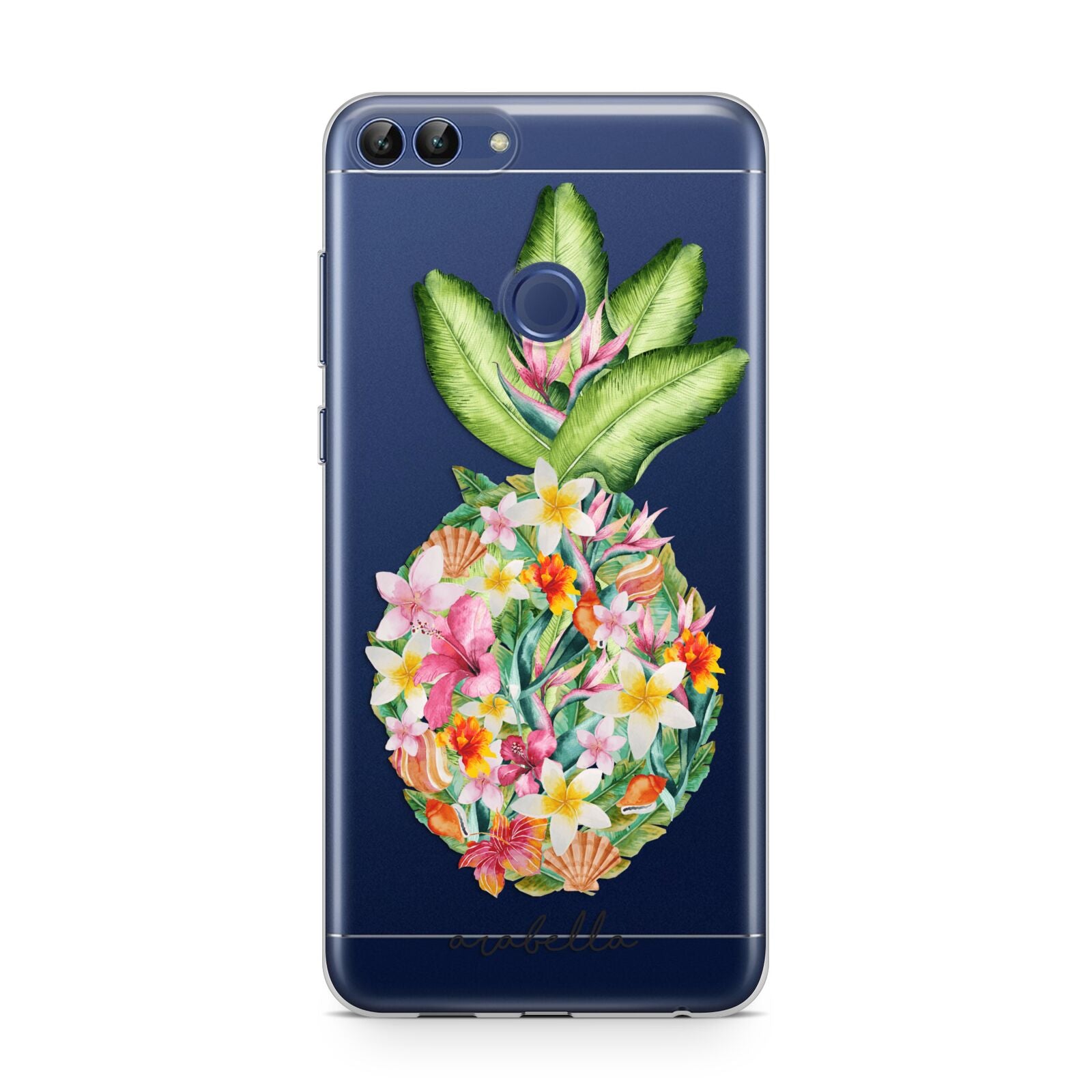 Personalised Floral Pineapple Huawei P Smart Case