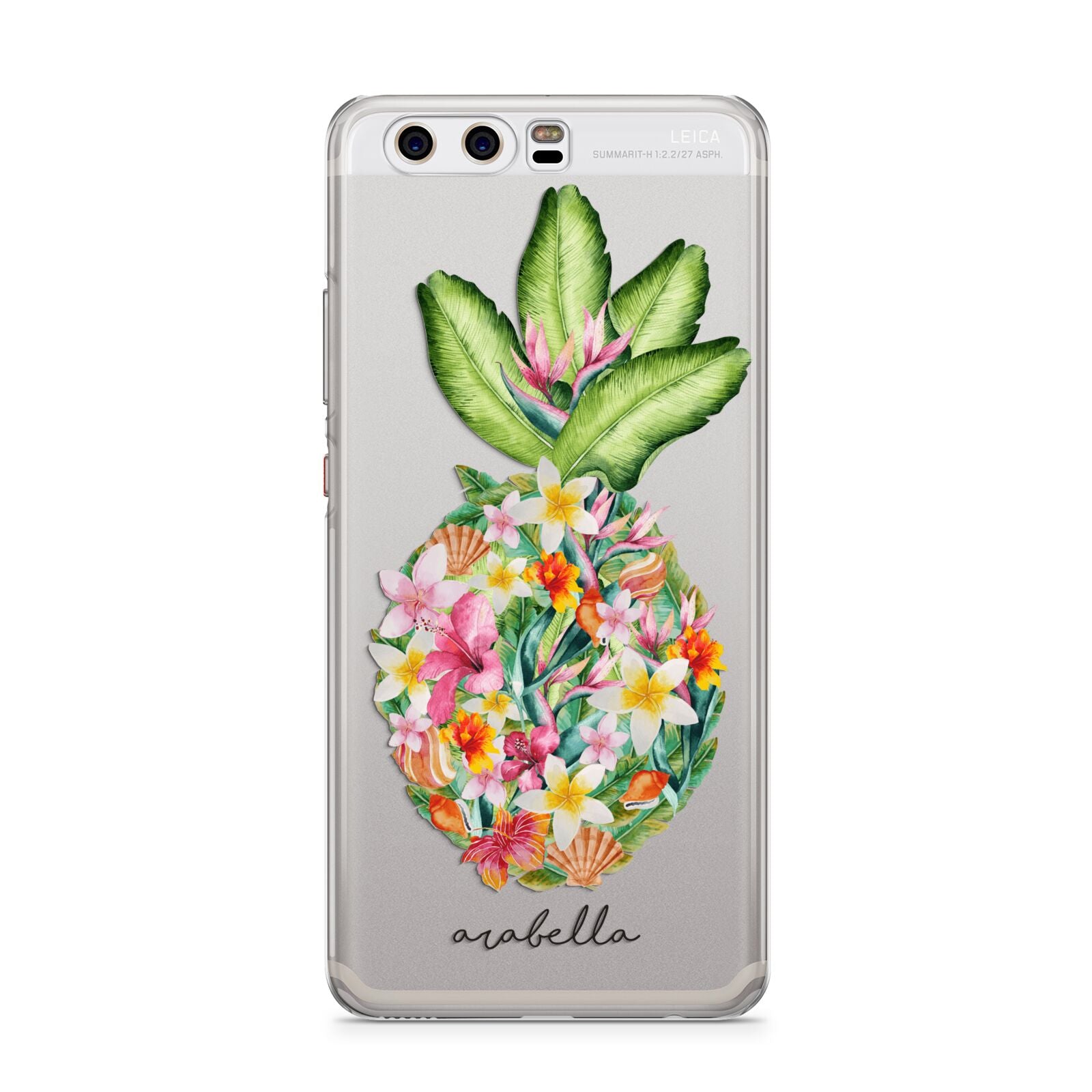 Personalised Floral Pineapple Huawei P10 Phone Case