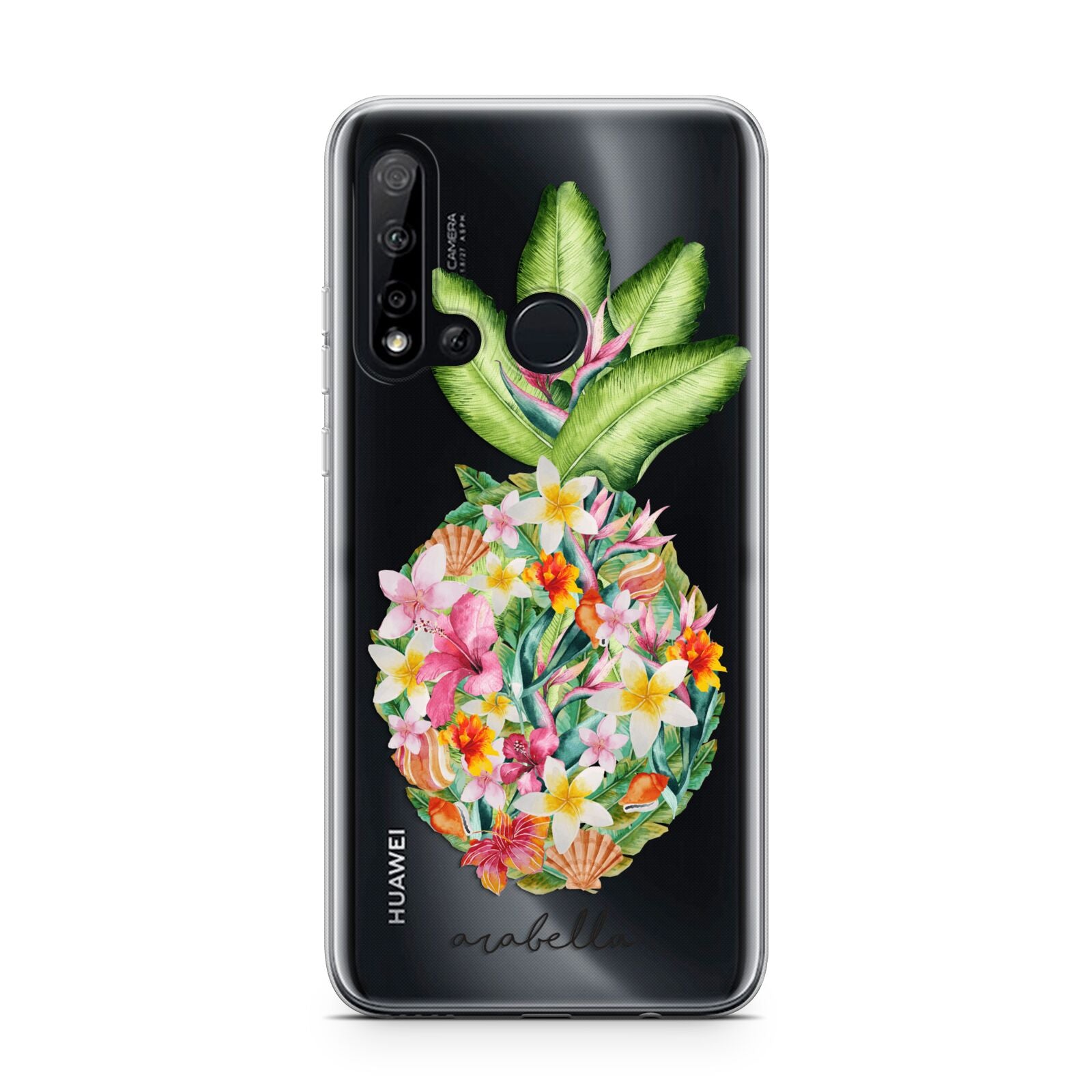 Personalised Floral Pineapple Huawei P20 Lite 5G Phone Case