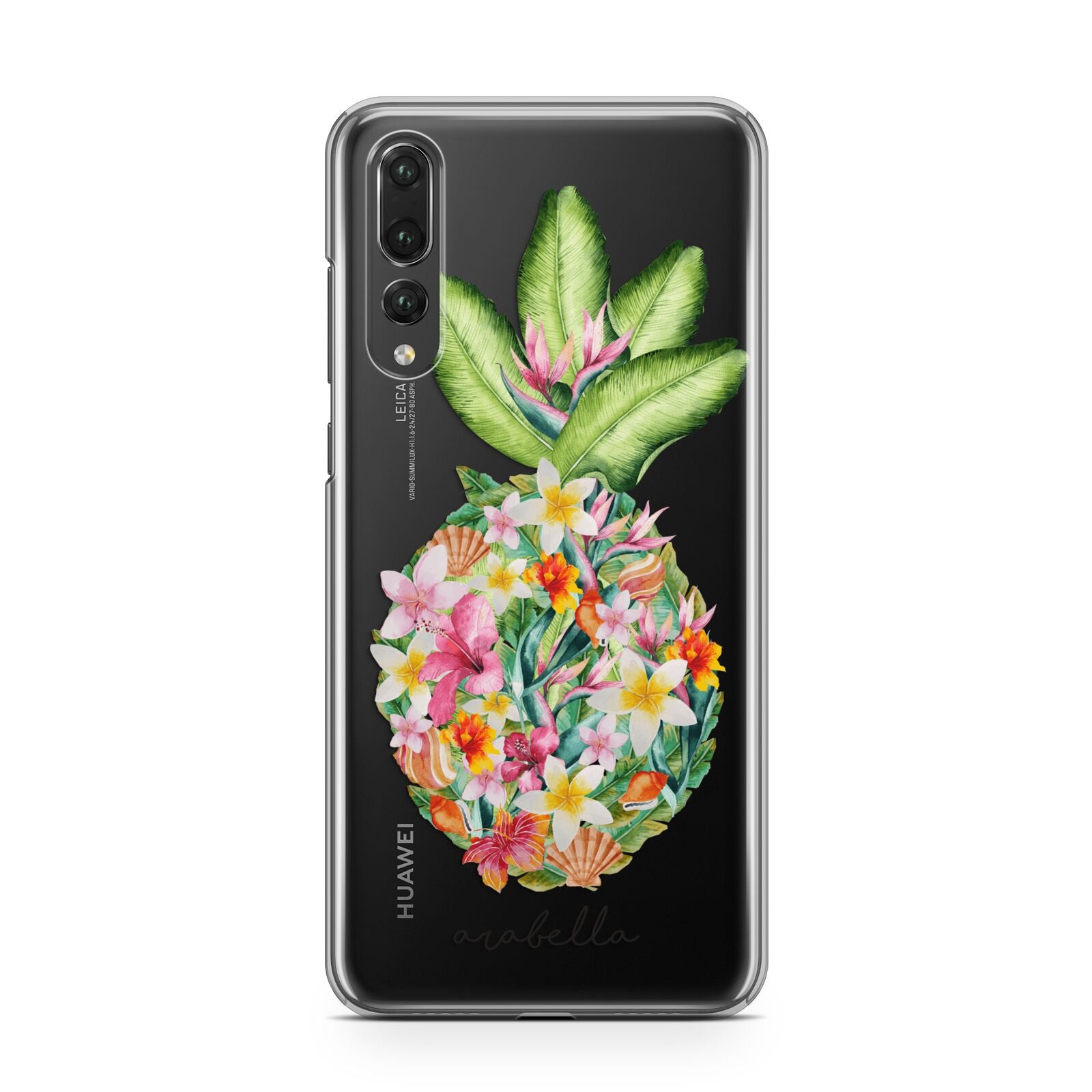 Personalised Floral Pineapple Huawei P20 Pro Phone Case