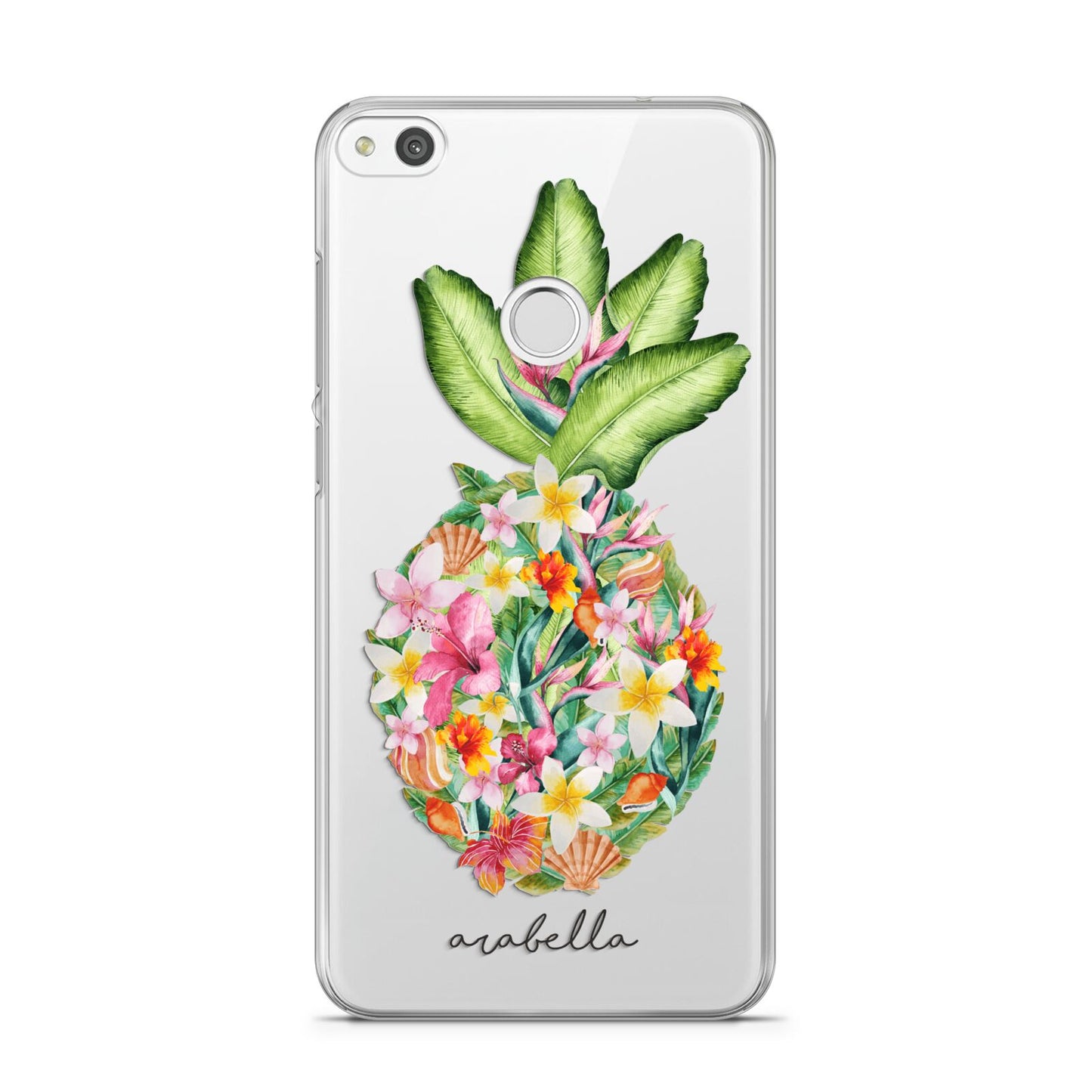 Personalised Floral Pineapple Huawei P8 Lite Case