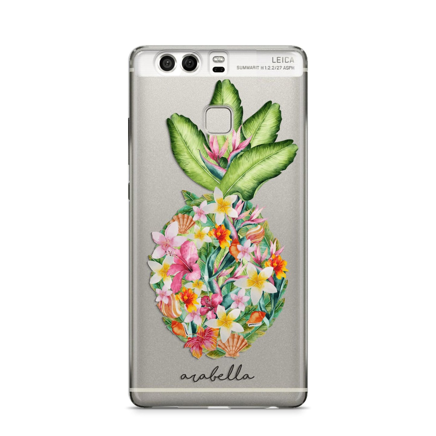 Personalised Floral Pineapple Huawei P9 Case