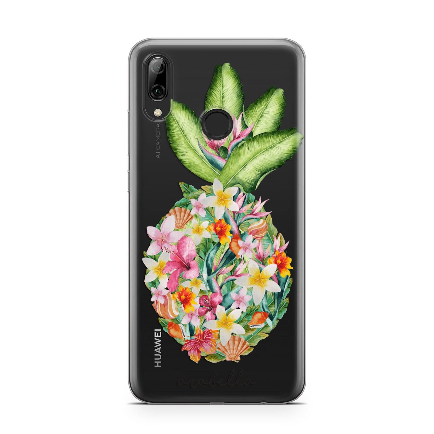 Personalised Floral Pineapple Huawei Y7 2019