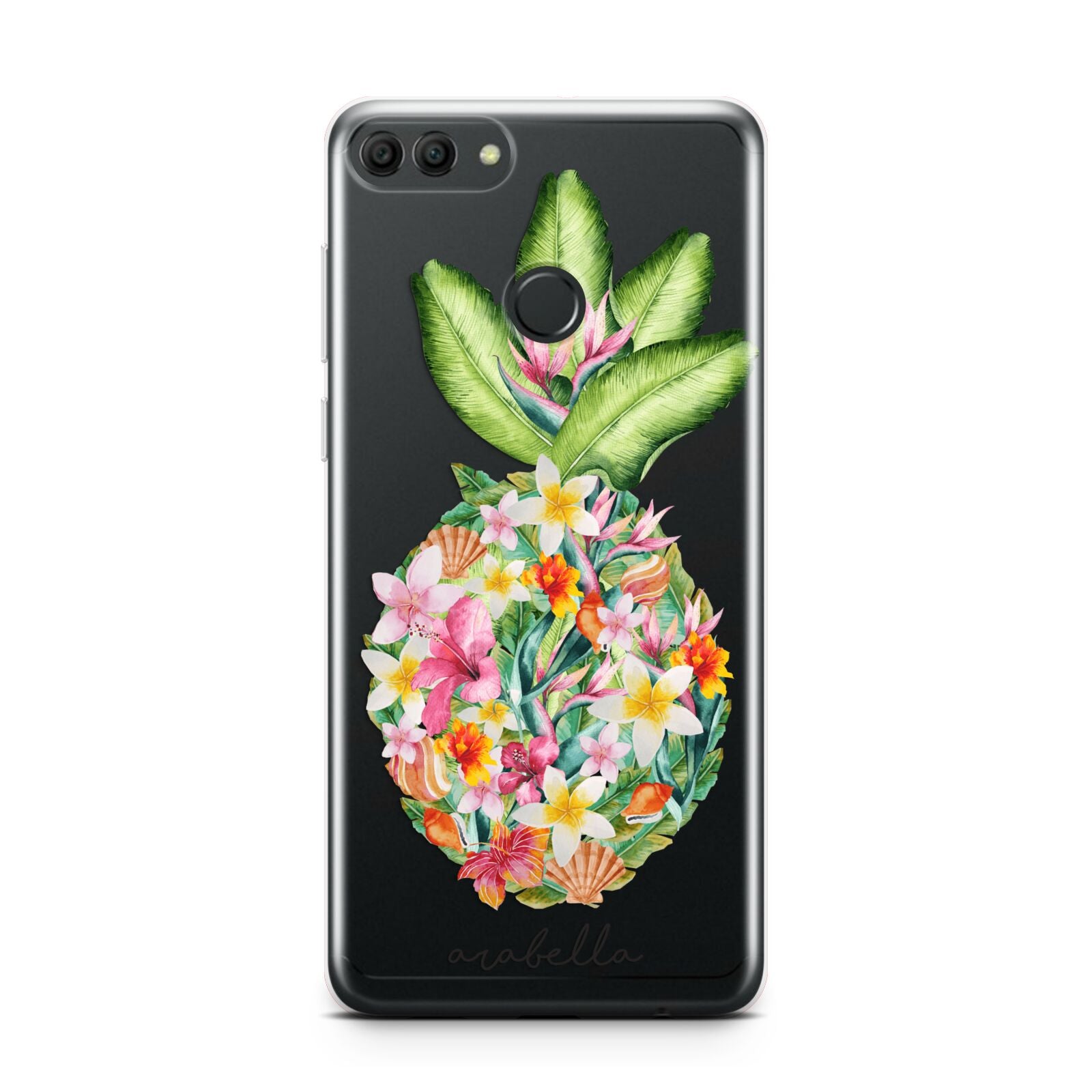 Personalised Floral Pineapple Huawei Y9 2018