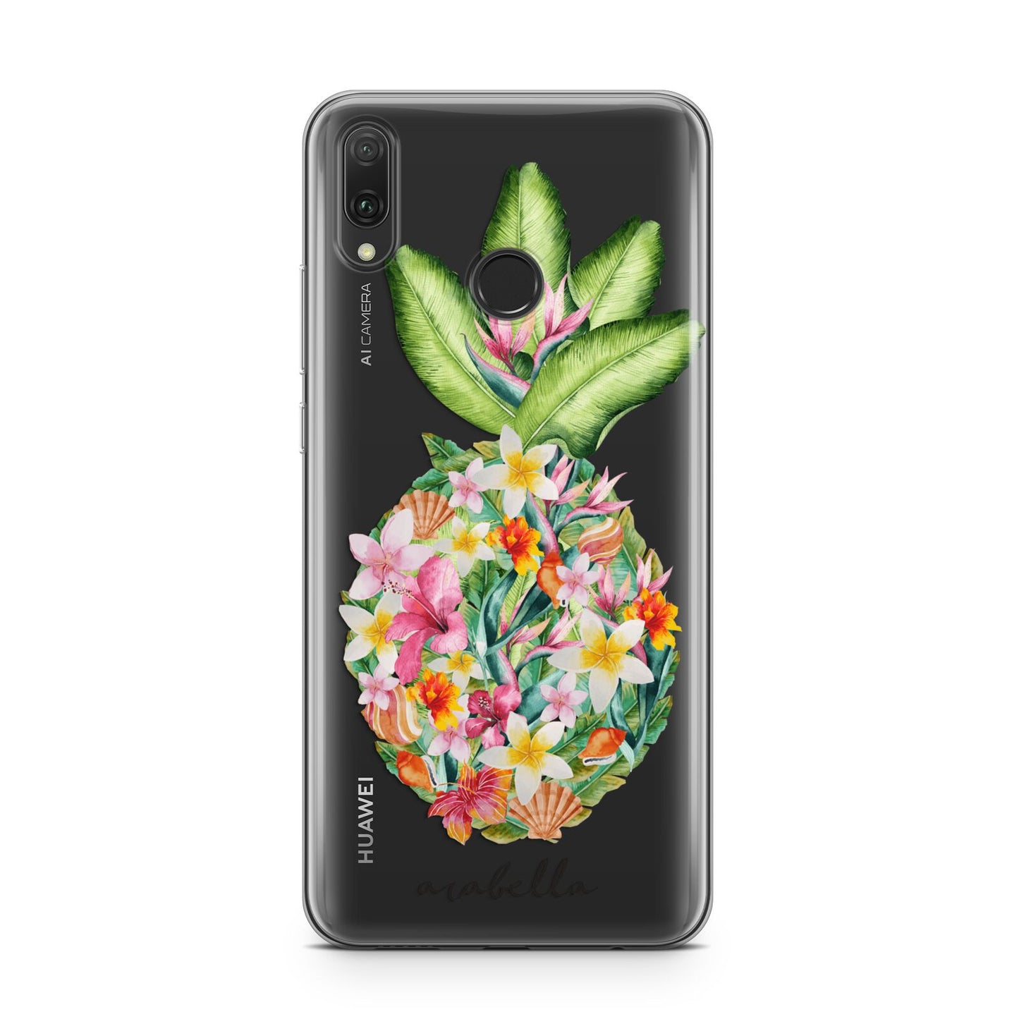 Personalised Floral Pineapple Huawei Y9 2019