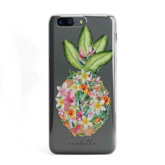 Personalised Floral Pineapple OnePlus Case