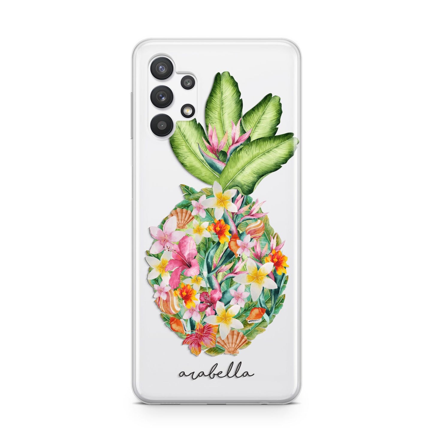 Personalised Floral Pineapple Samsung A32 5G Case