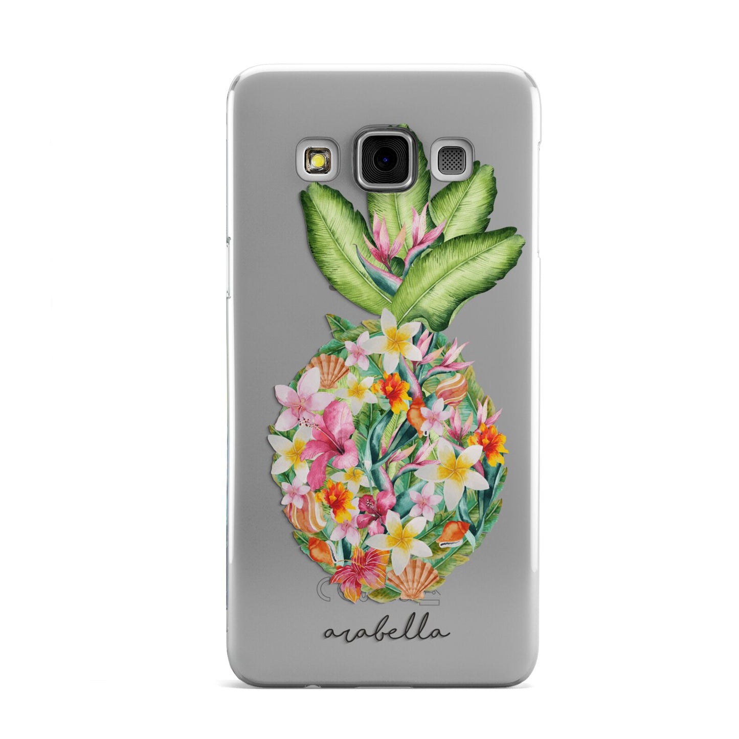 Personalised Floral Pineapple Samsung Galaxy A3 Case