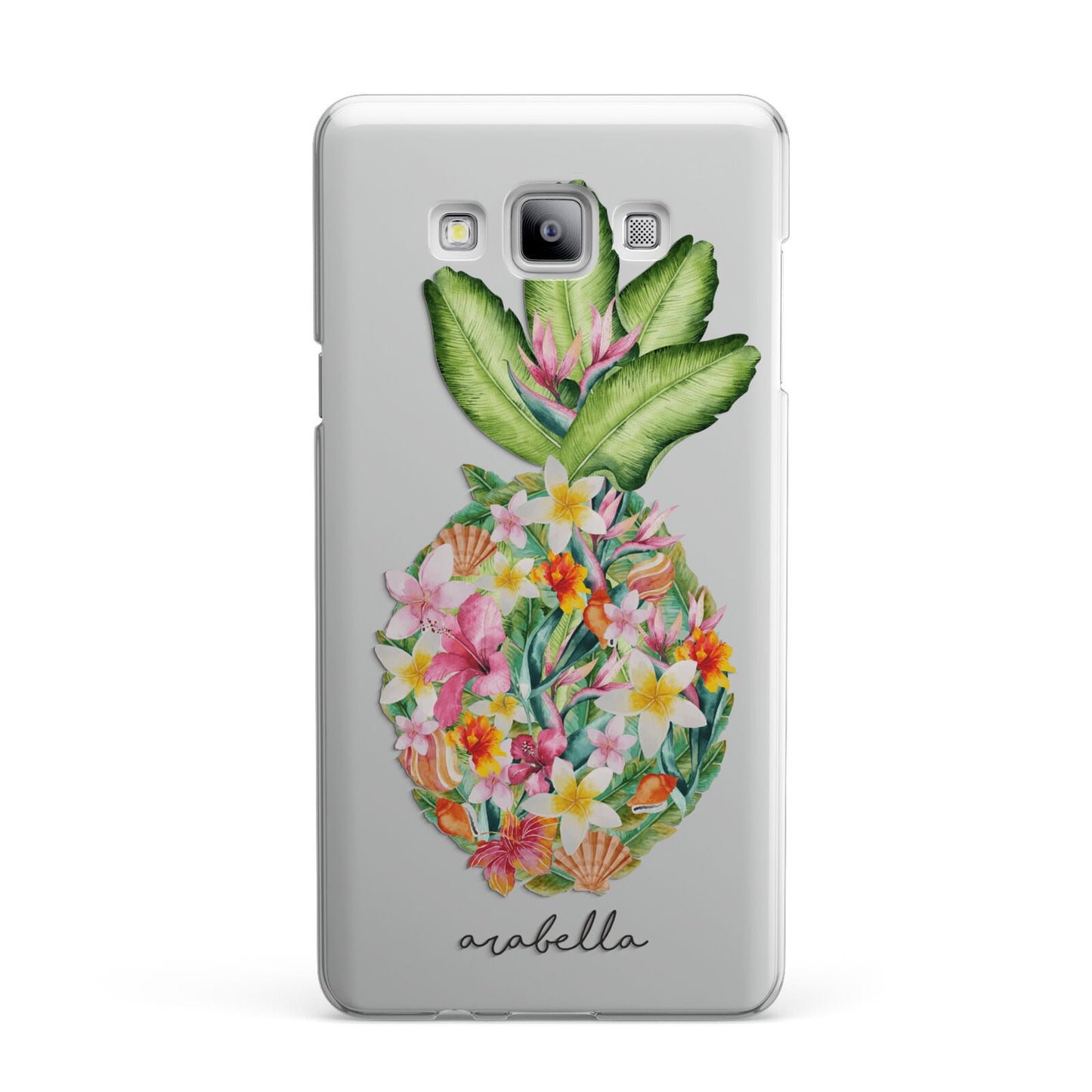 Personalised Floral Pineapple Samsung Galaxy A7 2015 Case