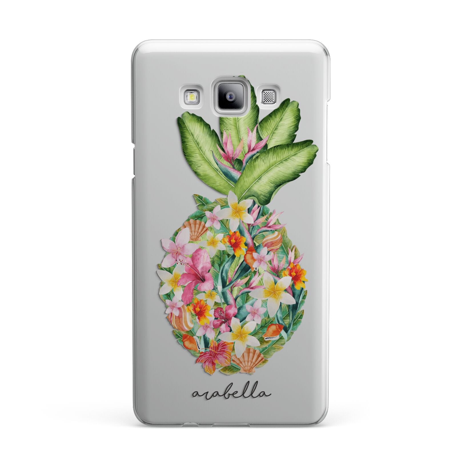 Personalised Floral Pineapple Samsung Galaxy A7 2015 Case