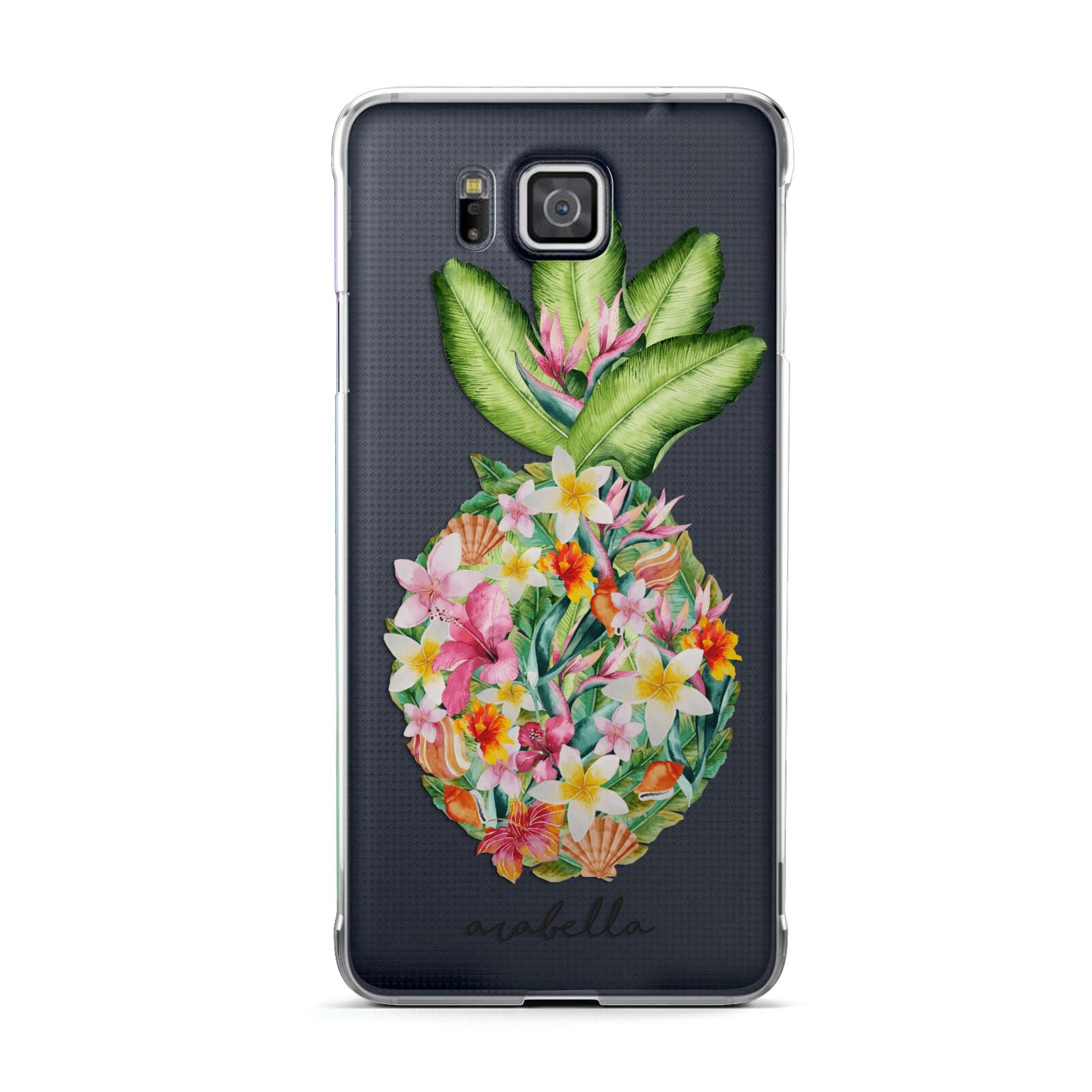 Personalised Floral Pineapple Samsung Galaxy Alpha Case