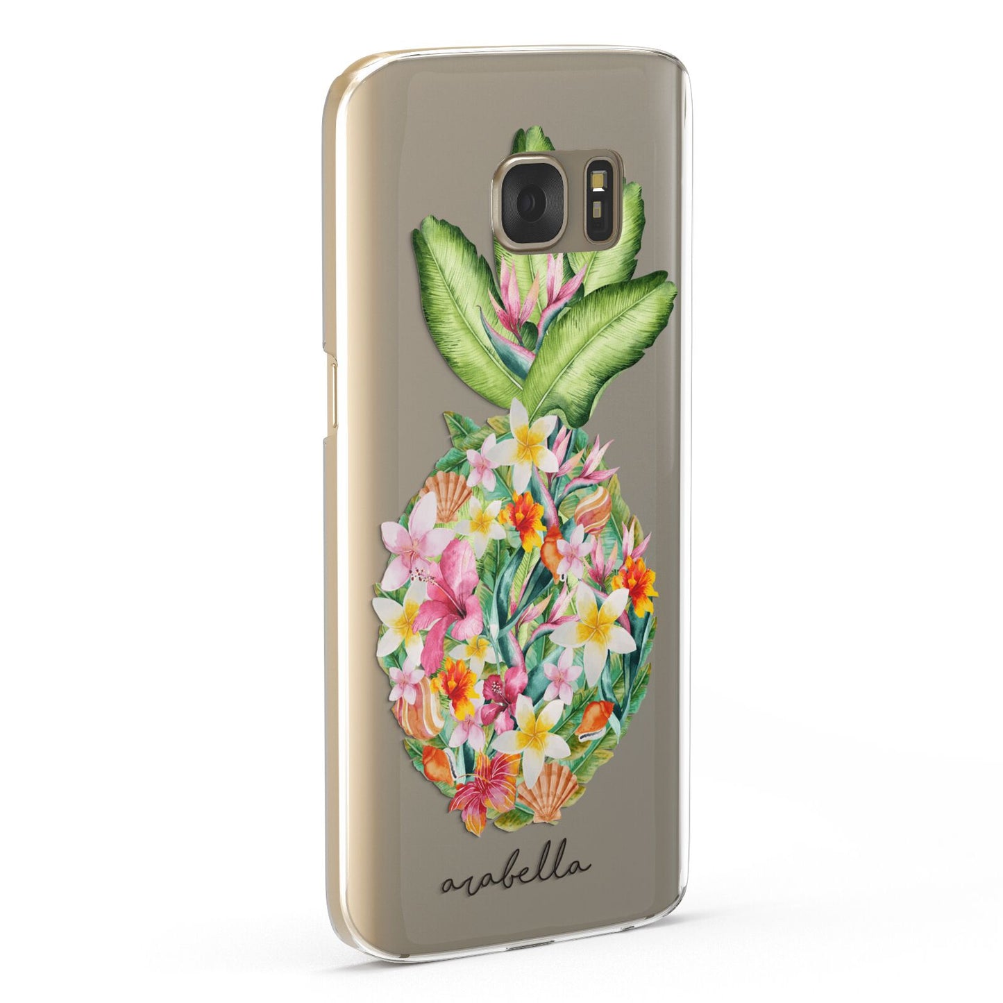 Personalised Floral Pineapple Samsung Galaxy Case Fourty Five Degrees