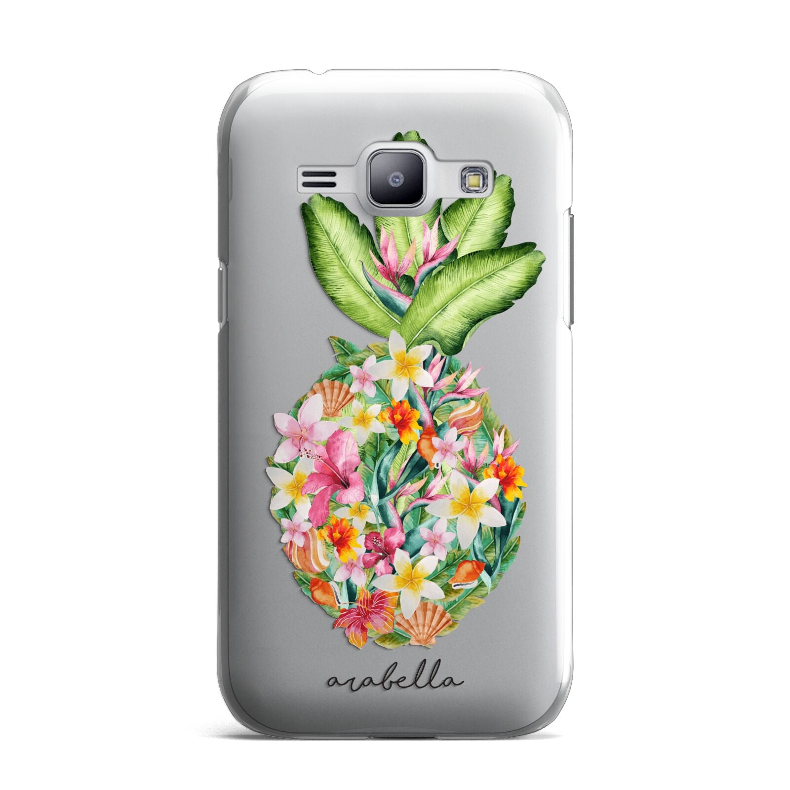 Personalised Floral Pineapple Samsung Galaxy J1 2015 Case