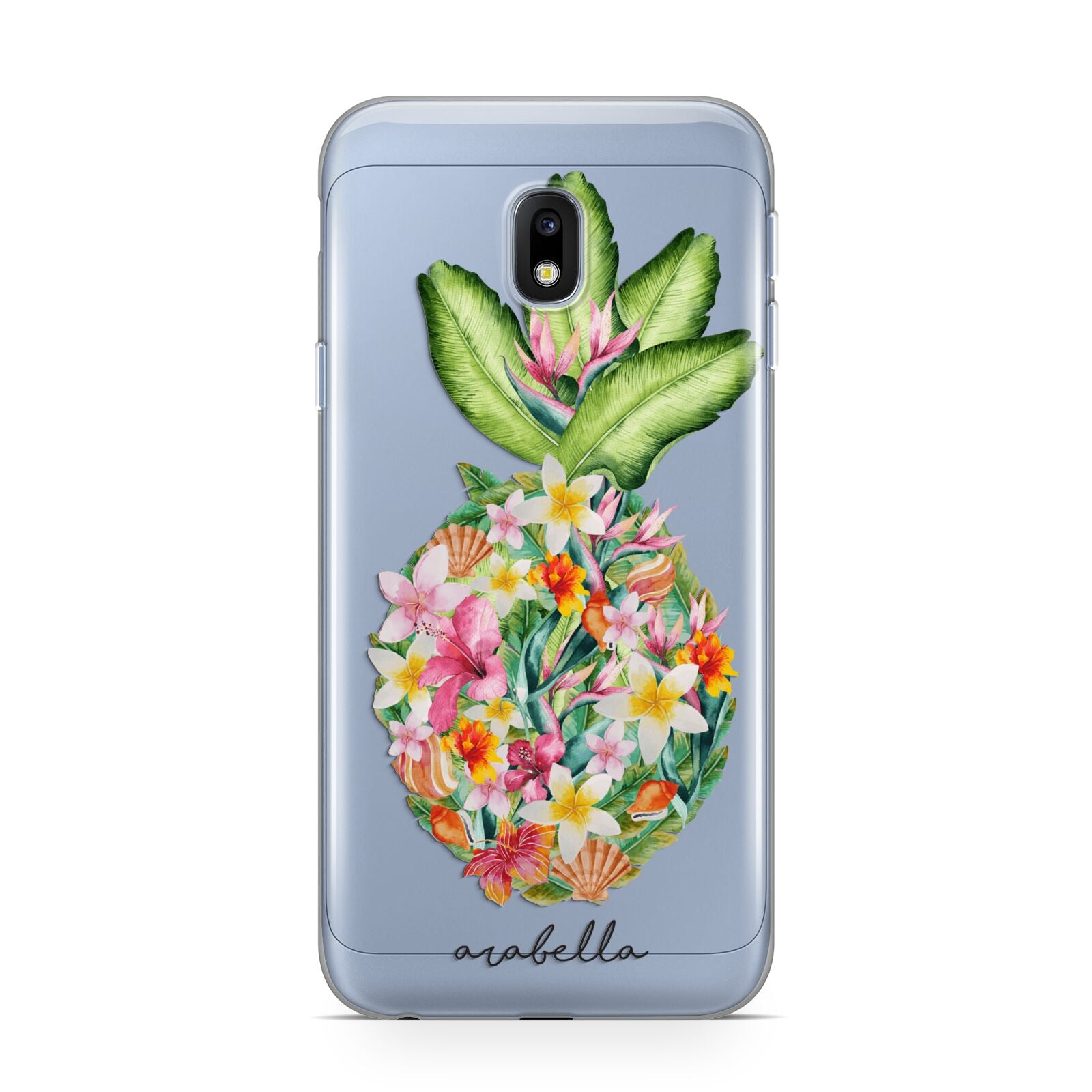 Personalised Floral Pineapple Samsung Galaxy J3 2017 Case