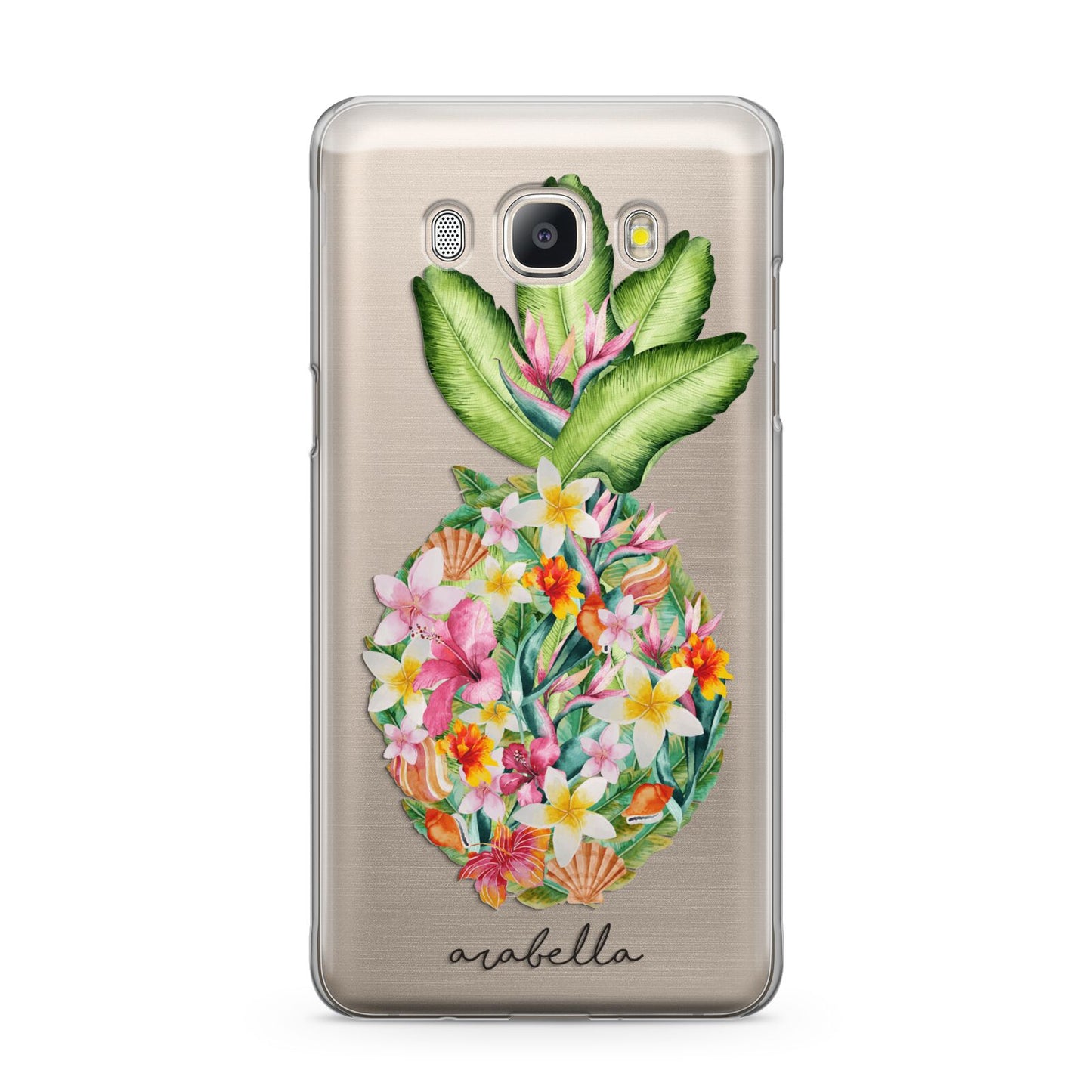 Personalised Floral Pineapple Samsung Galaxy J5 2016 Case