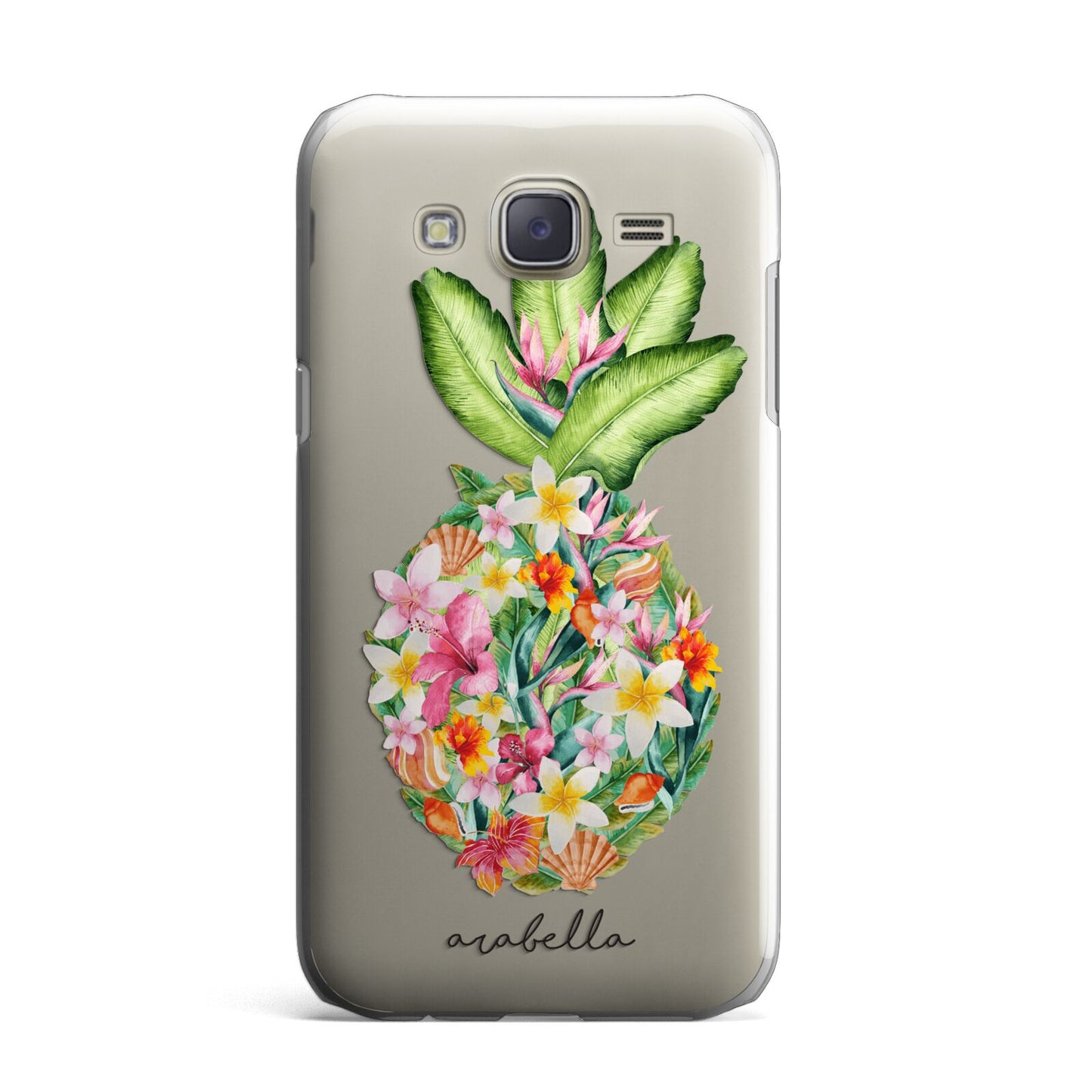 Personalised Floral Pineapple Samsung Galaxy J7 Case