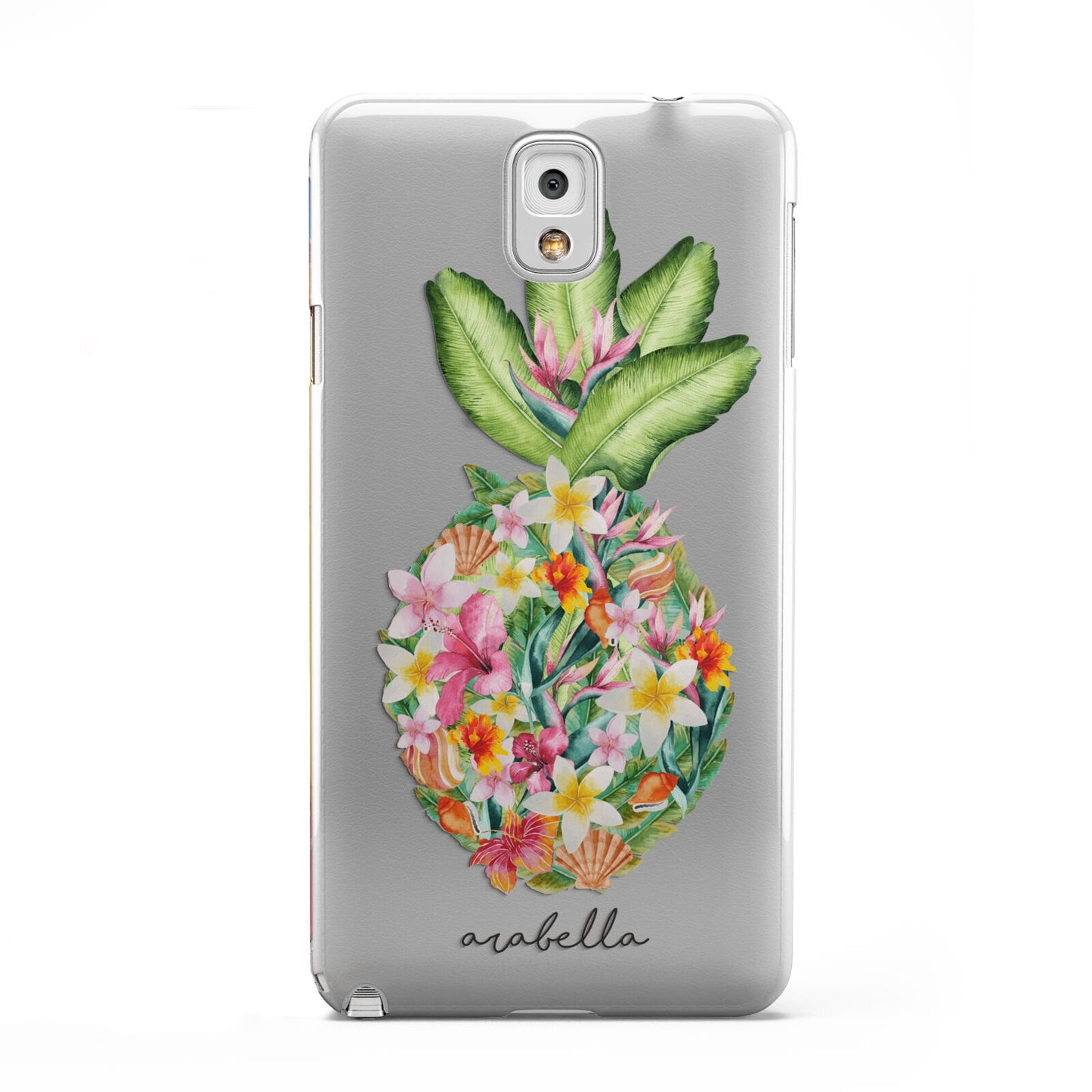 Personalised Floral Pineapple Samsung Galaxy Note 3 Case