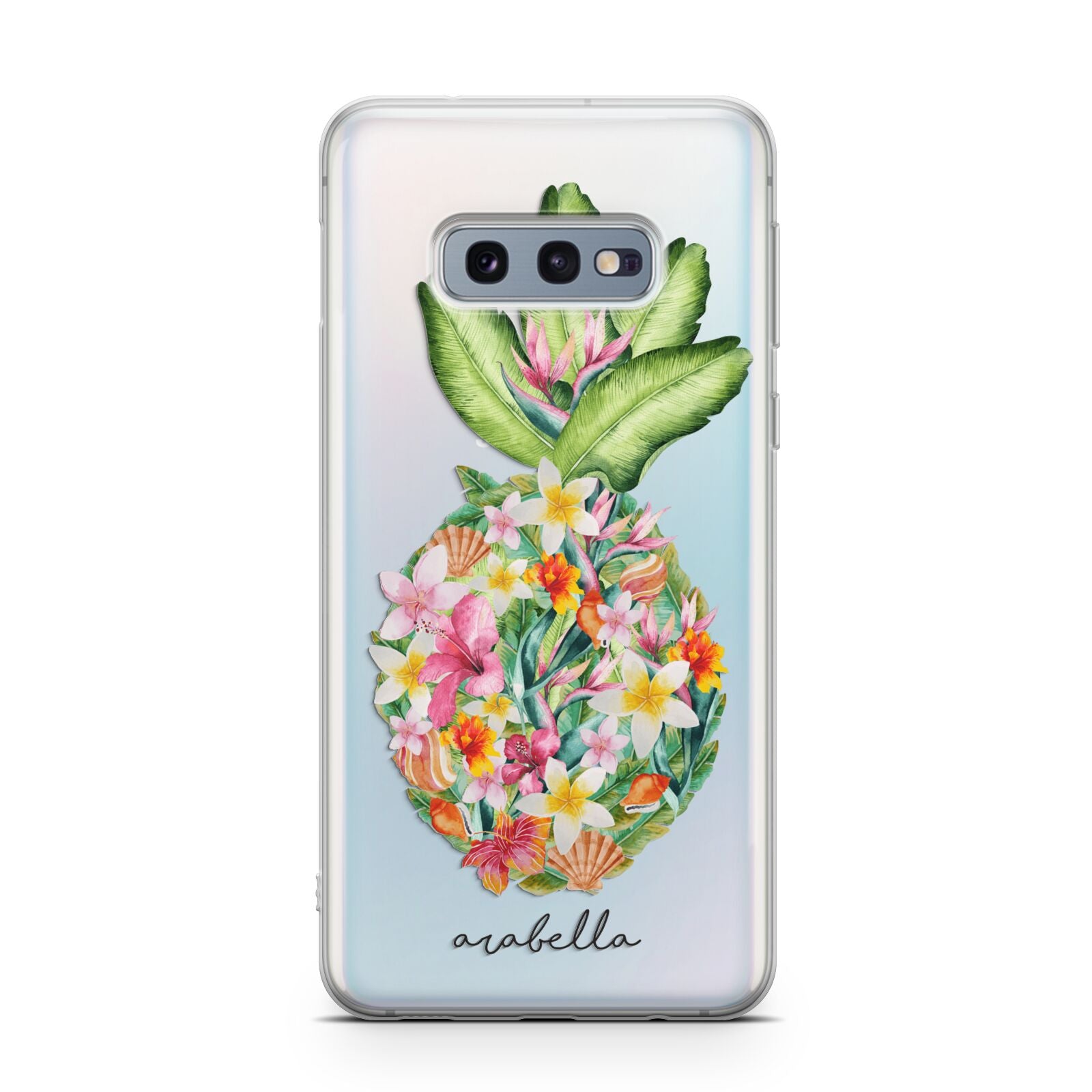 Personalised Floral Pineapple Samsung Galaxy S10E Case