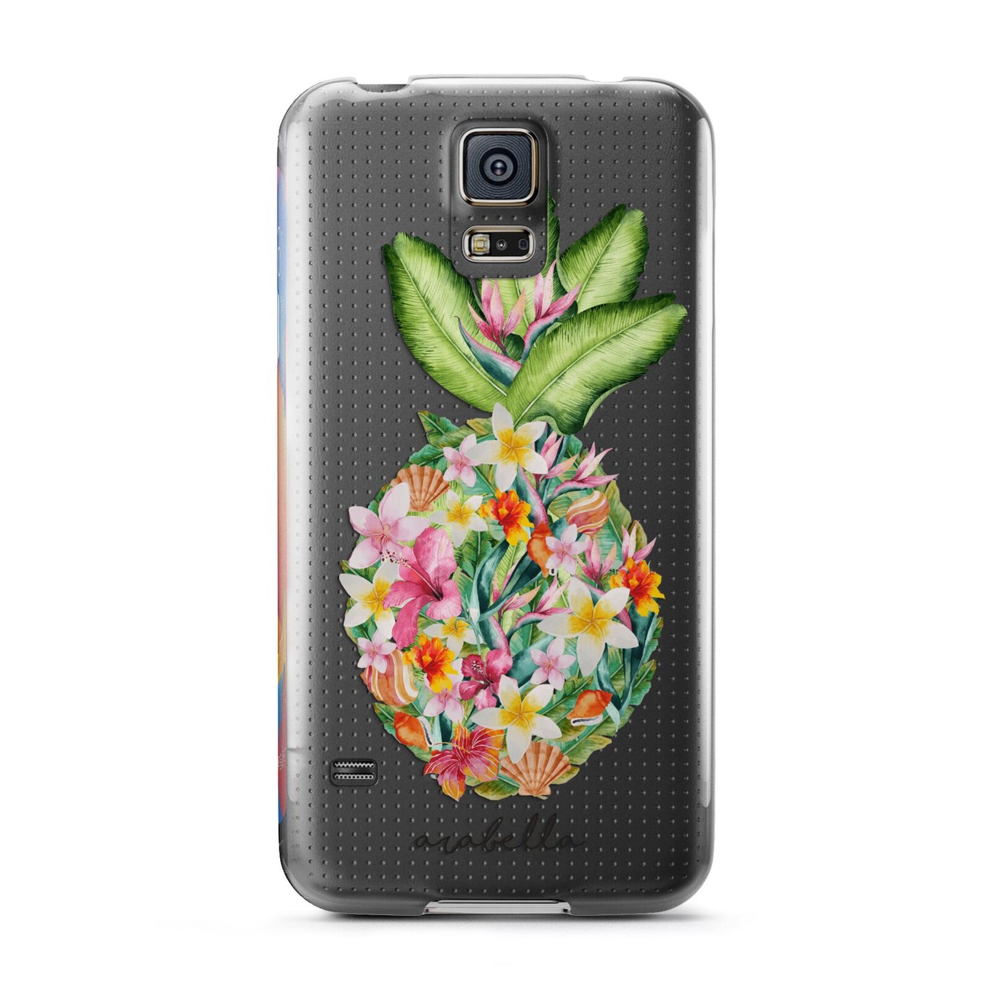 Personalised Floral Pineapple Samsung Galaxy S5 Case