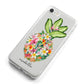 Personalised Floral Pineapple iPhone 8 Bumper Case on Silver iPhone Alternative Image