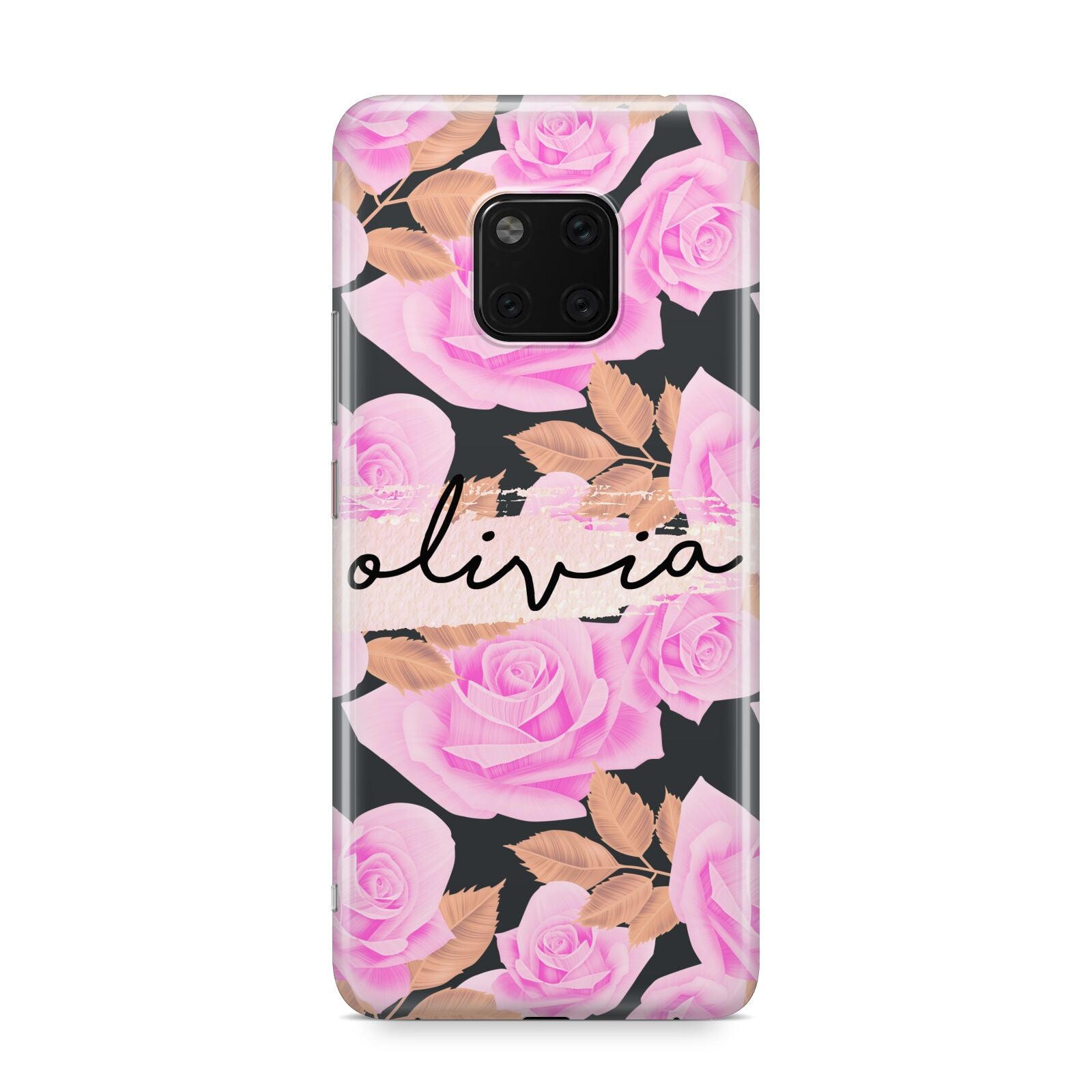 Personalised Floral Pink Roses Huawei Mate 20 Pro Phone Case