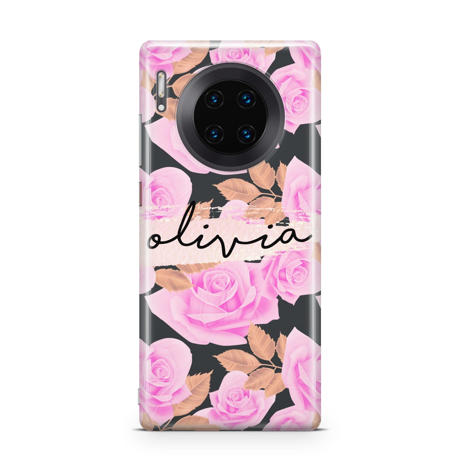 Personalised Floral Pink Roses Huawei Mate 30 Pro Phone Case