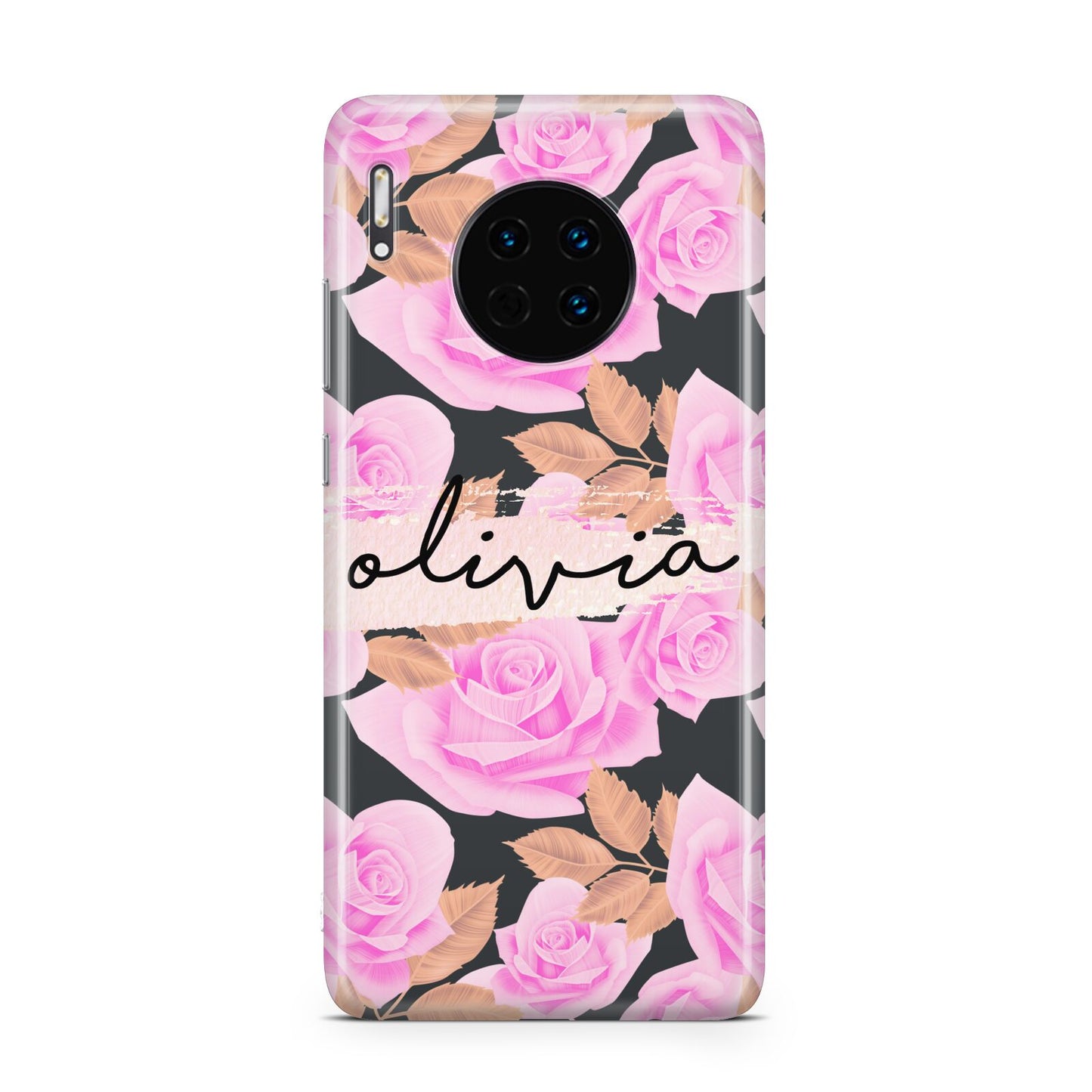 Personalised Floral Pink Roses Huawei Mate 30