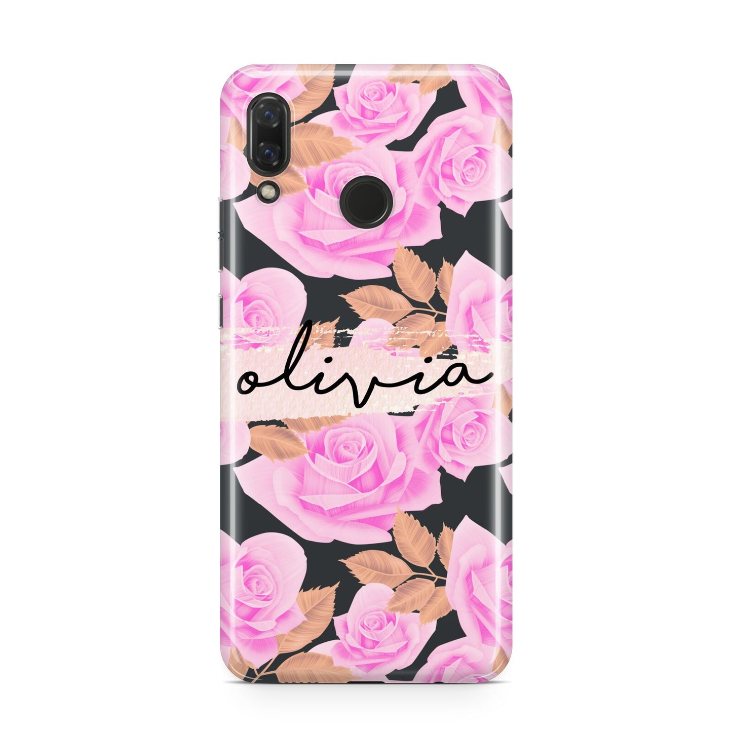 Personalised Floral Pink Roses Huawei Nova 3 Phone Case